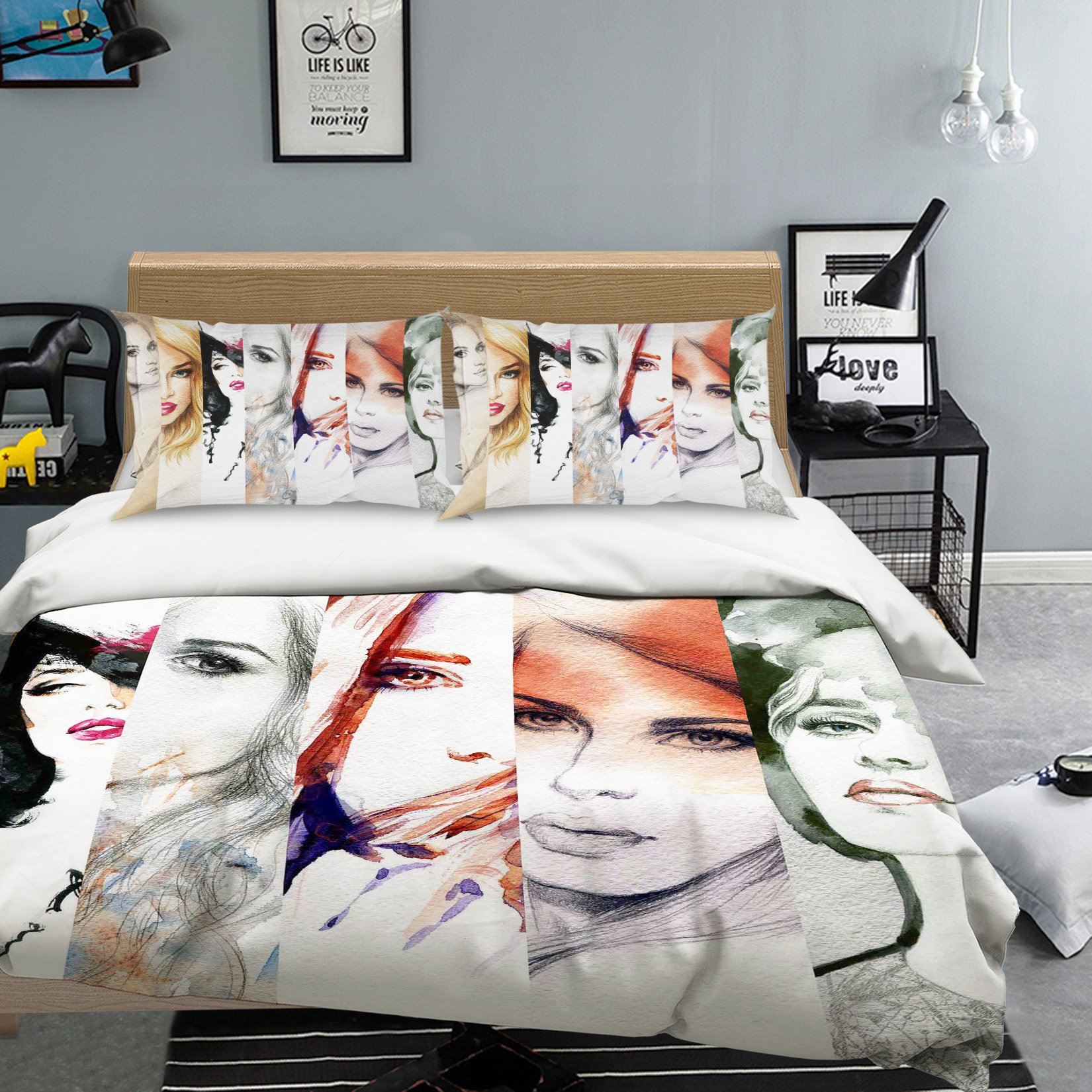 3D Color Woman 097 Bed Pillowcases Quilt Wallpaper AJ Wallpaper 