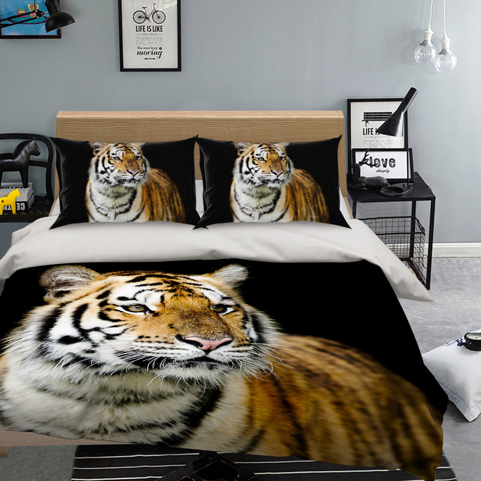 3D Tiger 19240 Bed Pillowcases Quilt