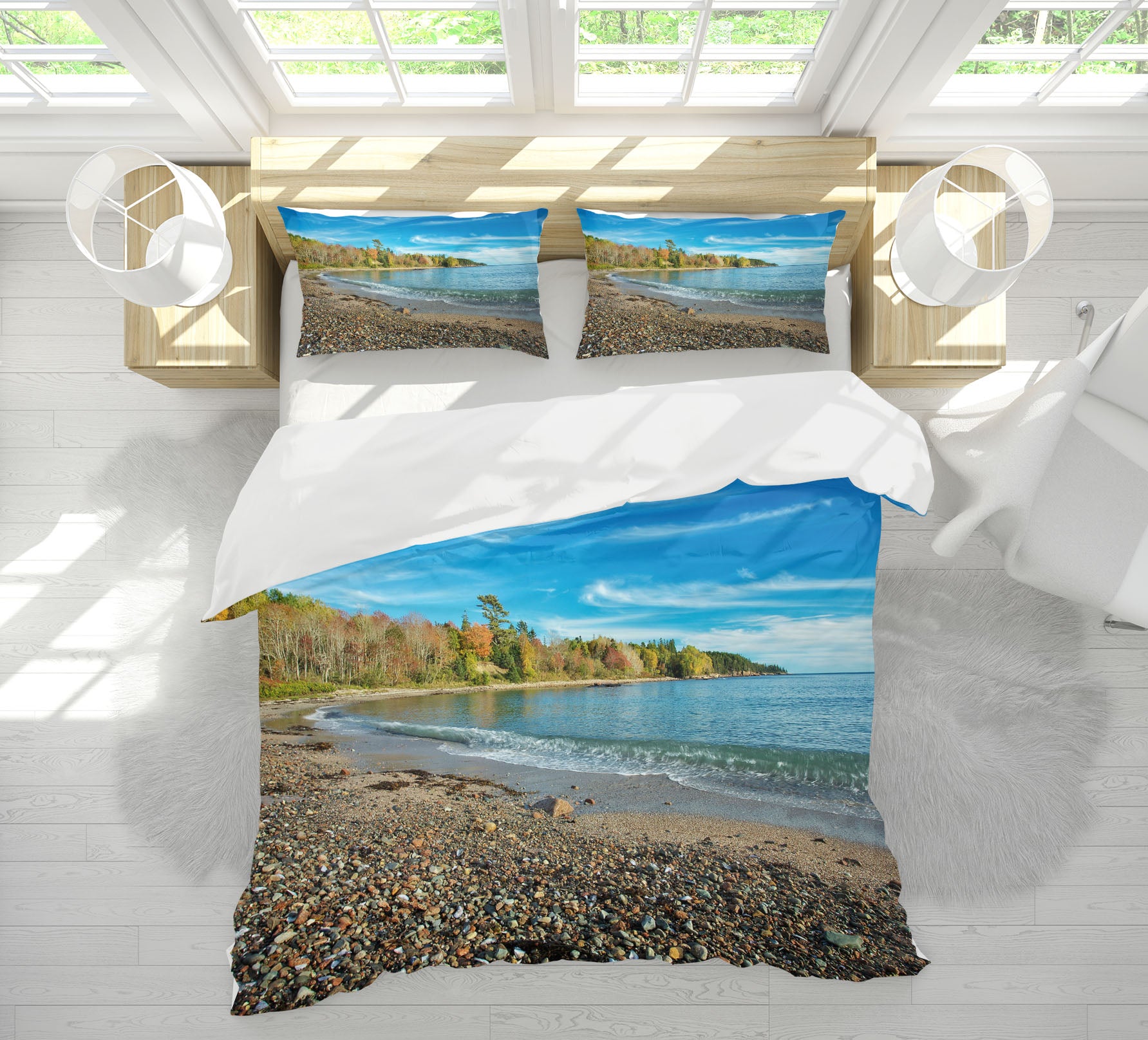 3D Coastal Maine 62008 Kathy Barefield Bedding Bed Pillowcases Quilt
