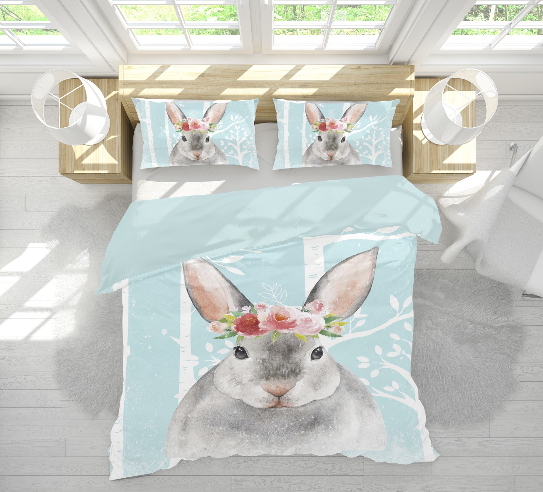 3D Rabbit 18118 Uta Naumann Bedding Bed Pillowcases Quilt