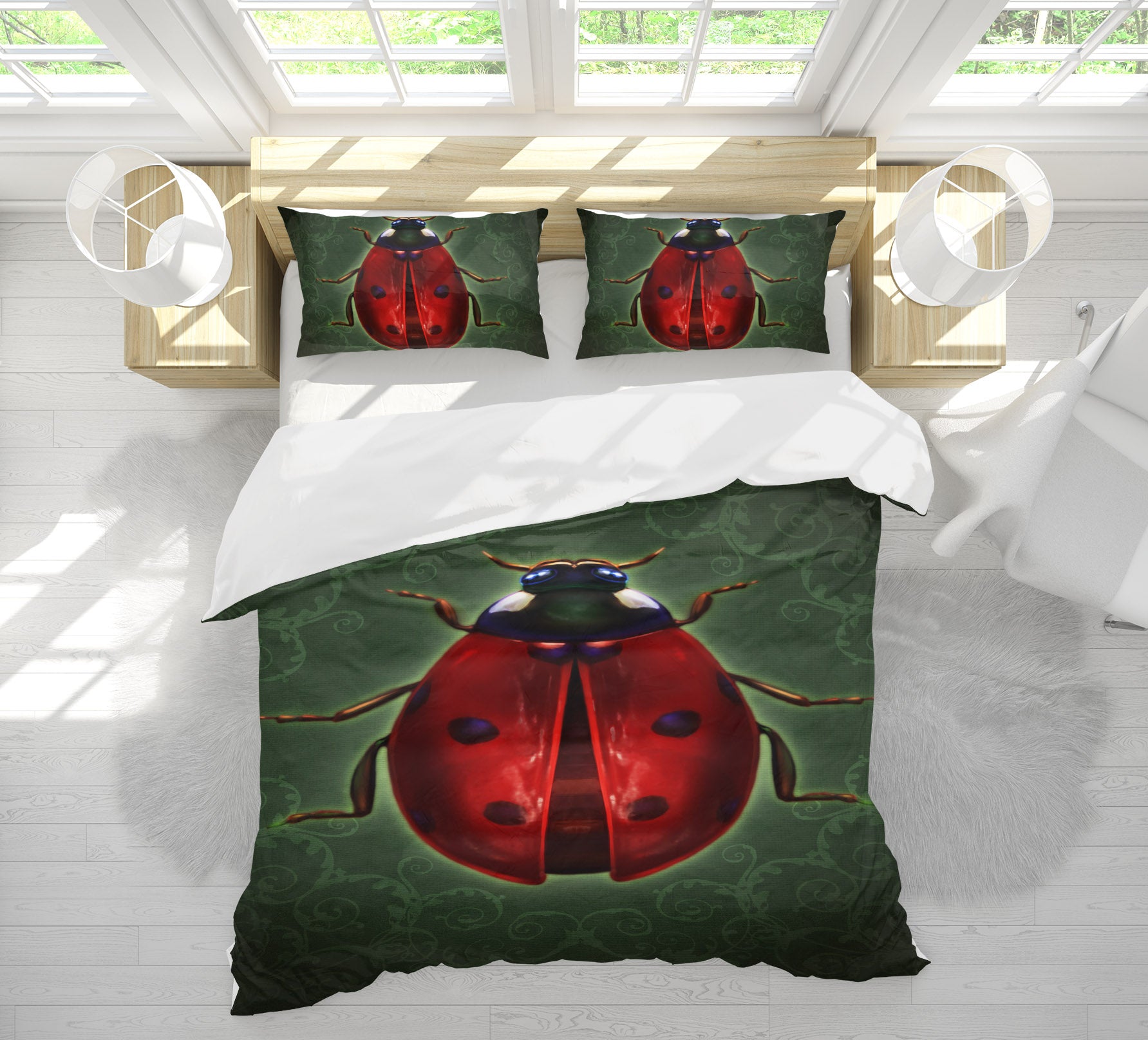 3D Red Insect 8850 Brigid Ashwood Bedding Bed Pillowcases Quilt Cover Duvet Cover