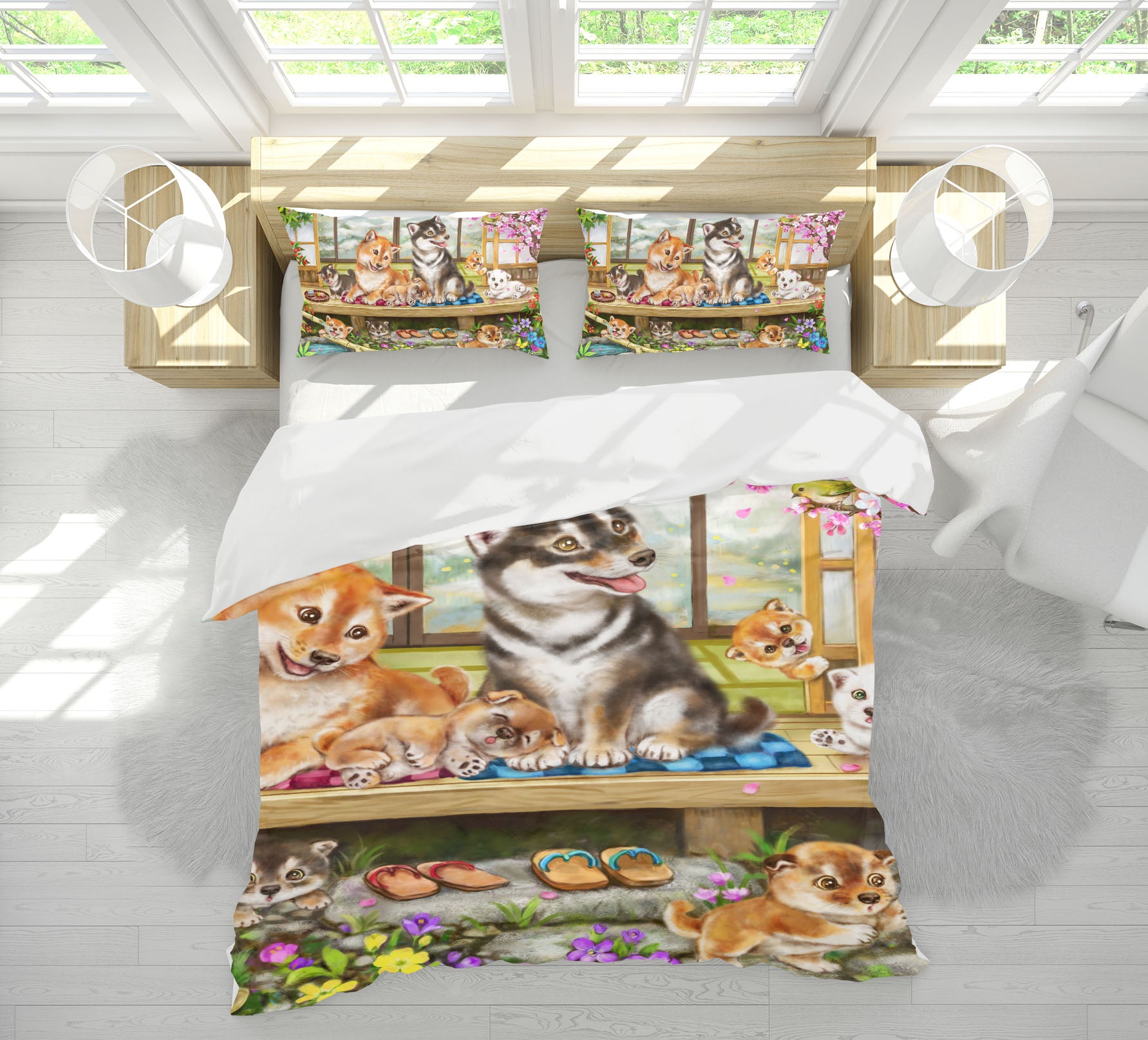 3D Pet Dog 5849 Kayomi Harai Bedding Bed Pillowcases Quilt Cover Duvet Cover