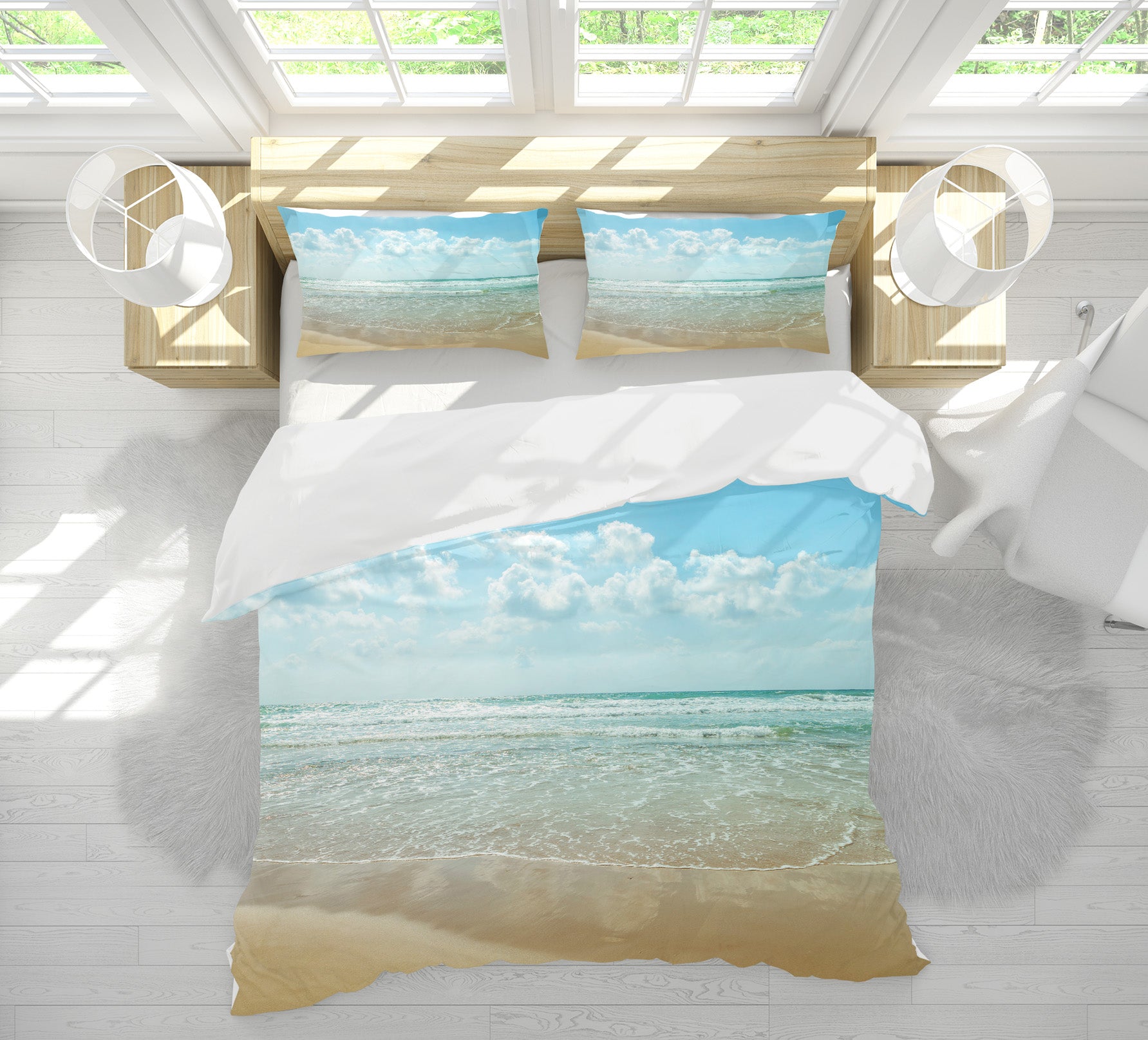 3D Sky Seaside 85119 Assaf Frank Bedding Bed Pillowcases Quilt