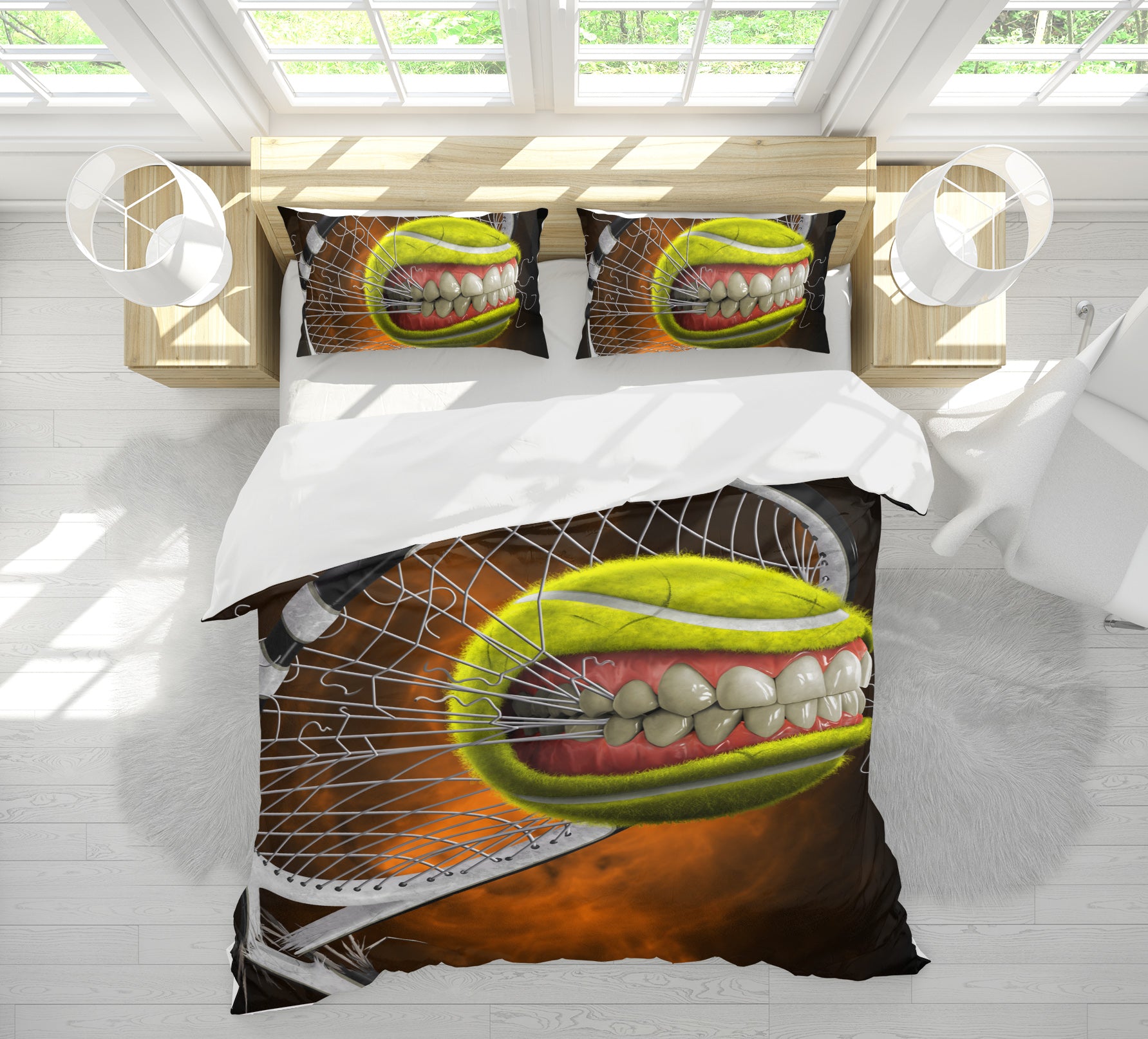 3D Tennis Tooth Net 4057 Tom Wood Bedding Bed Pillowcases Quilt