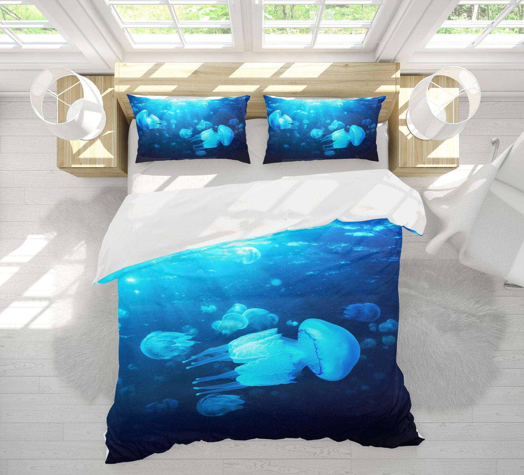 3D Jellyfish 19228 Bed Pillowcases Quilt