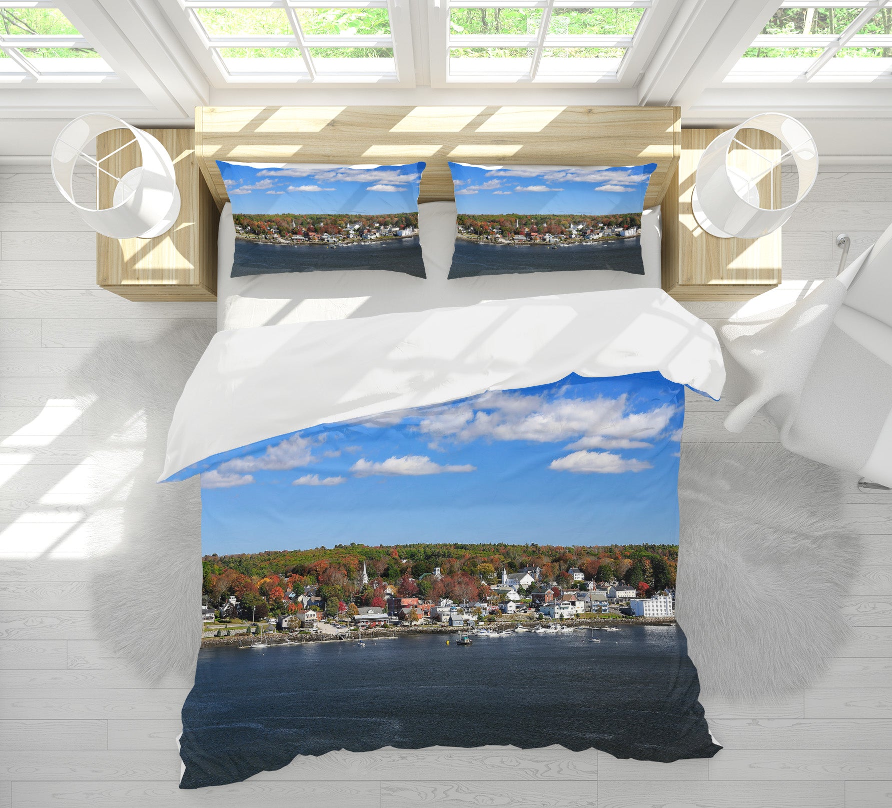 3D Coastal Houses 62005 Kathy Barefield Bedding Bed Pillowcases Quilt