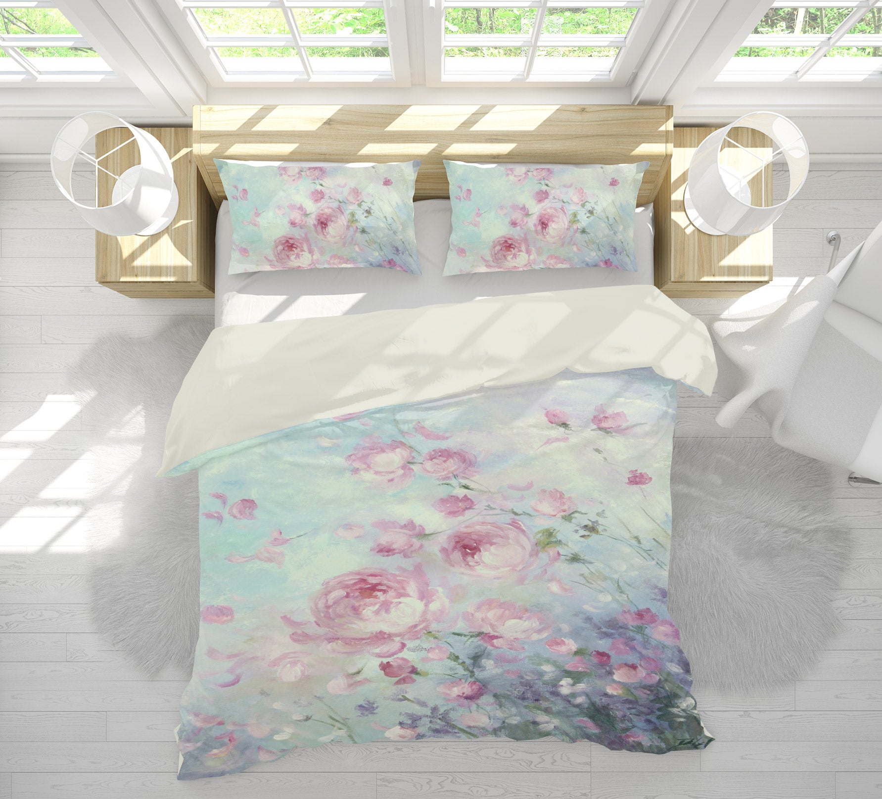 3D Flower Bush Petals 2085 Debi Coules Bedding Bed Pillowcases Quilt