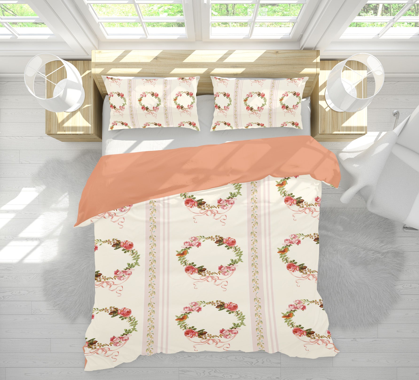 3D Rose Wreath 167 Uta Naumann Bedding Bed Pillowcases Quilt