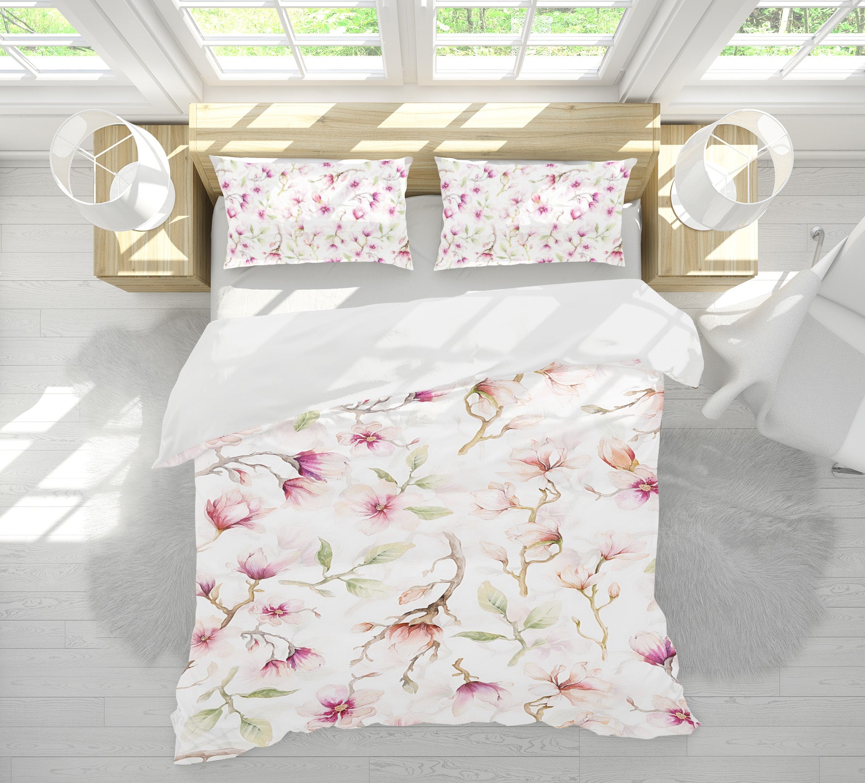 3D Lily Leaves 081 Uta Naumann Bedding Bed Pillowcases Quilt