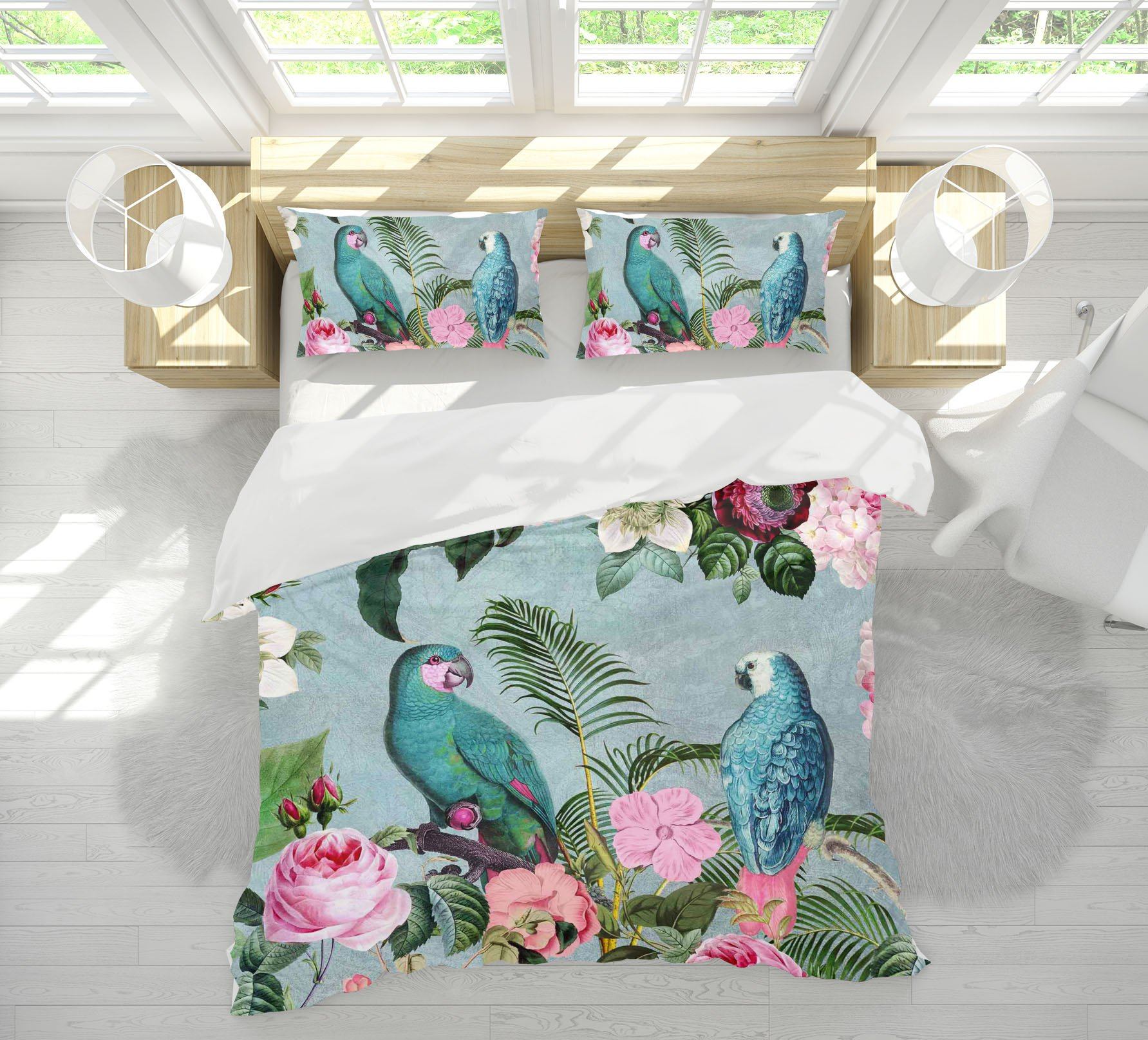 3D Bird Family 2127 Andrea haase Bedding Bed Pillowcases Quilt Quiet Covers AJ Creativity Home 