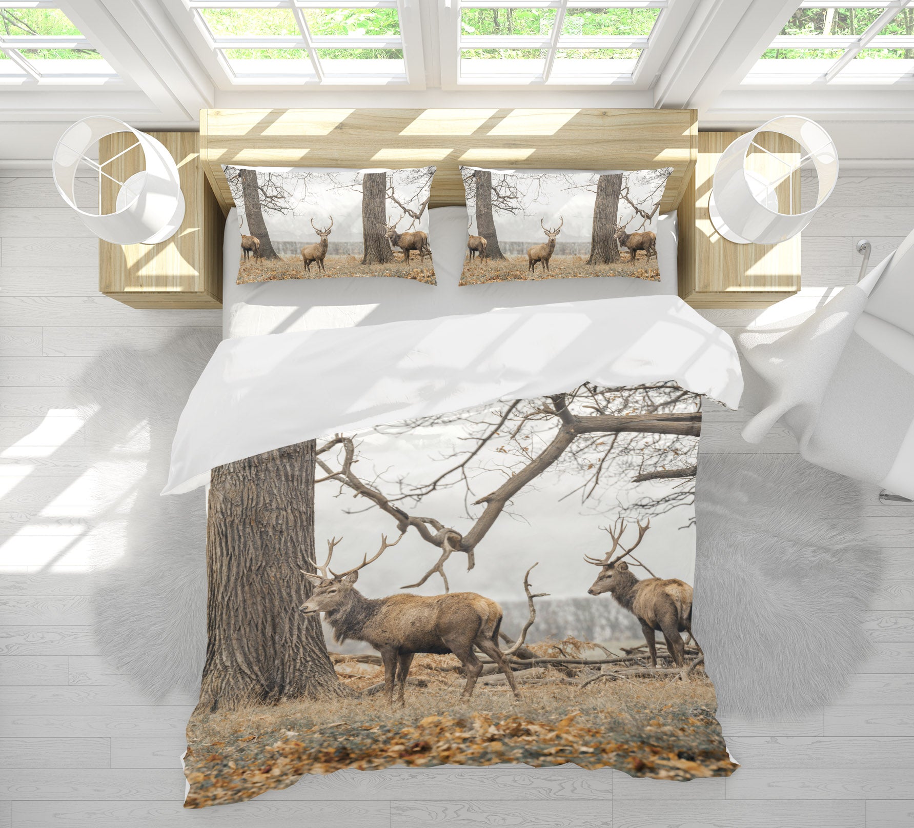 3D Deer Tree 85153 Assaf Frank Bedding Bed Pillowcases Quilt