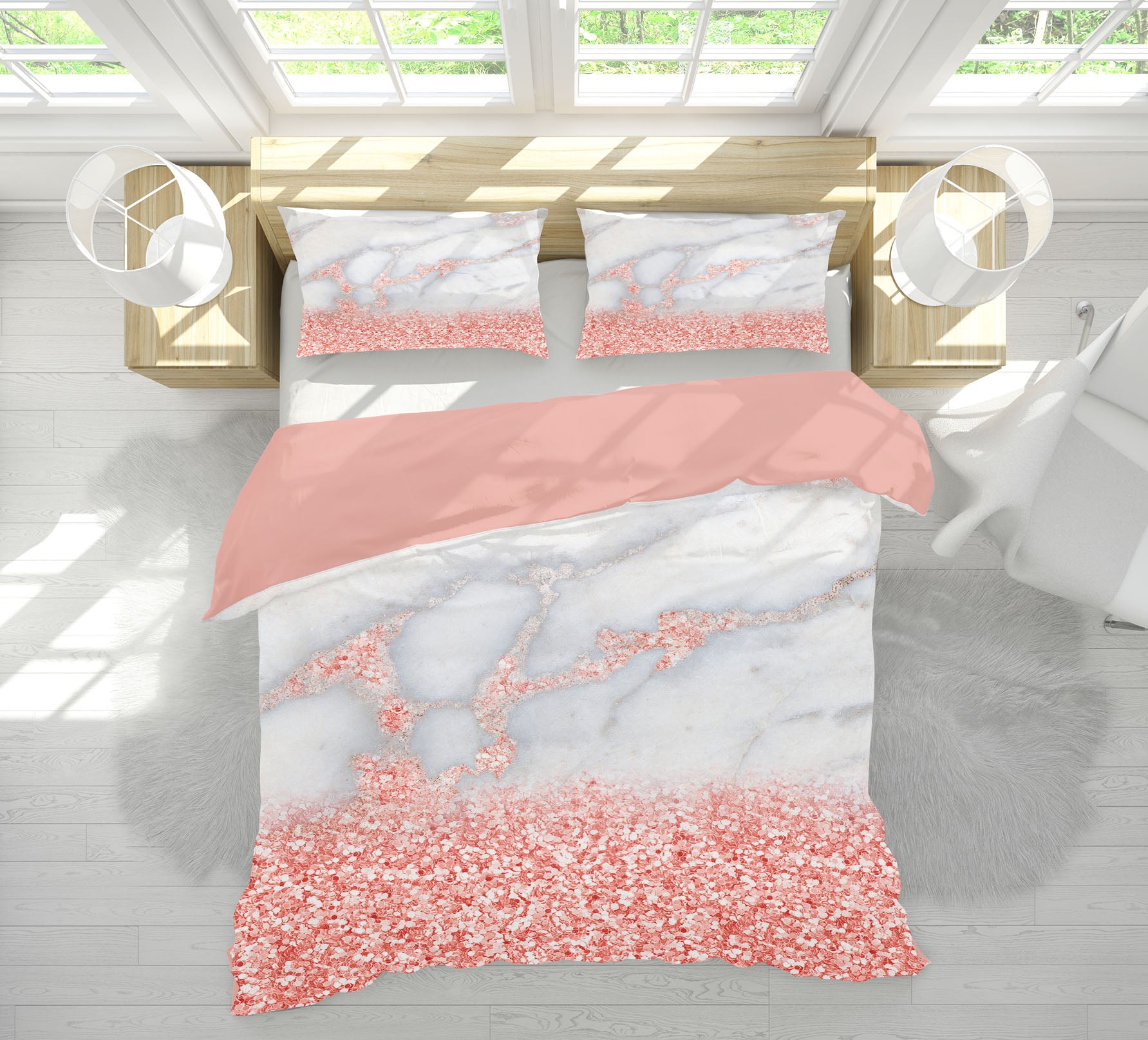 3D Pink Petals 023 Uta Naumann Bedding Bed Pillowcases Quilt