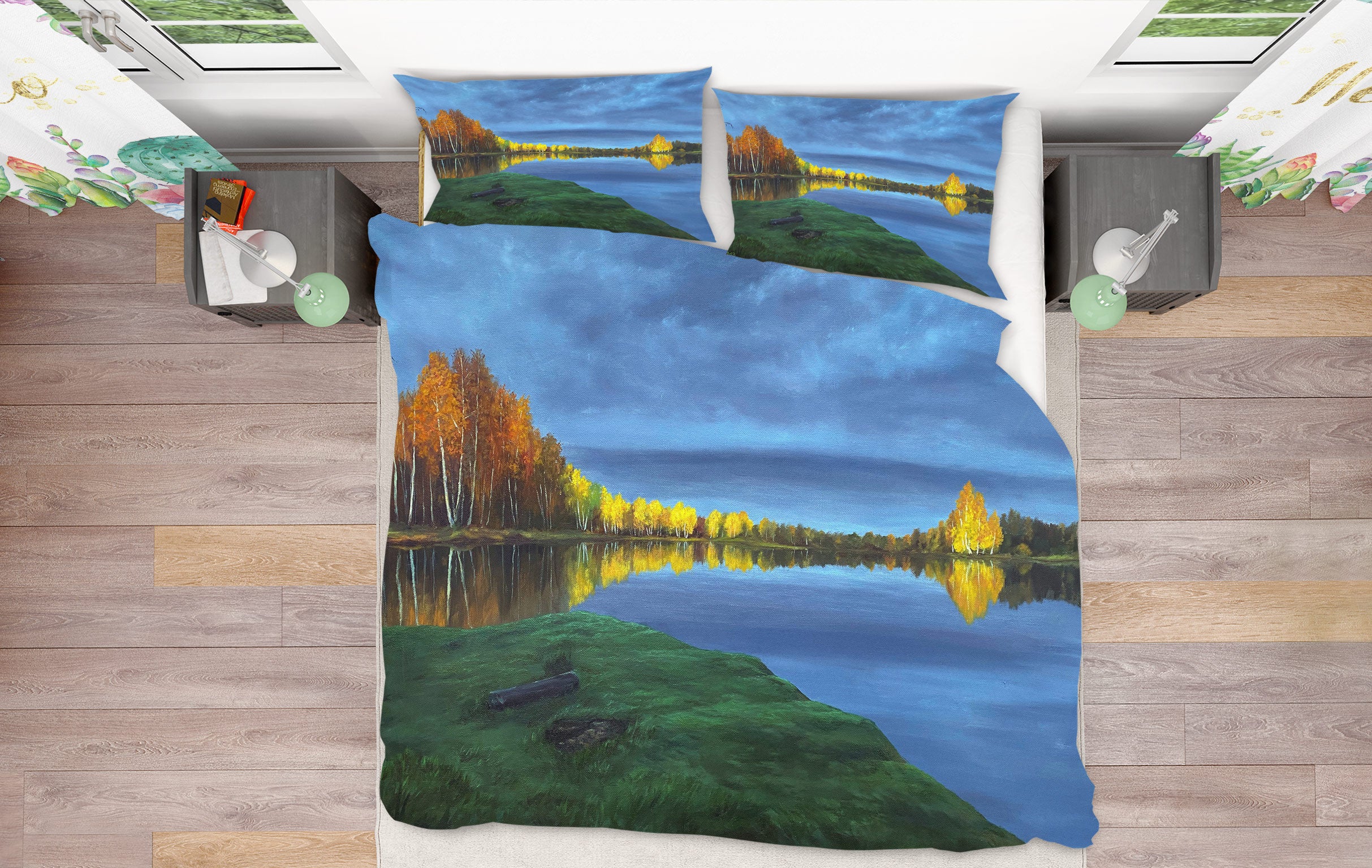 3D Lakeside Meadow 9785 Marina Zotova Bedding Bed Pillowcases Quilt