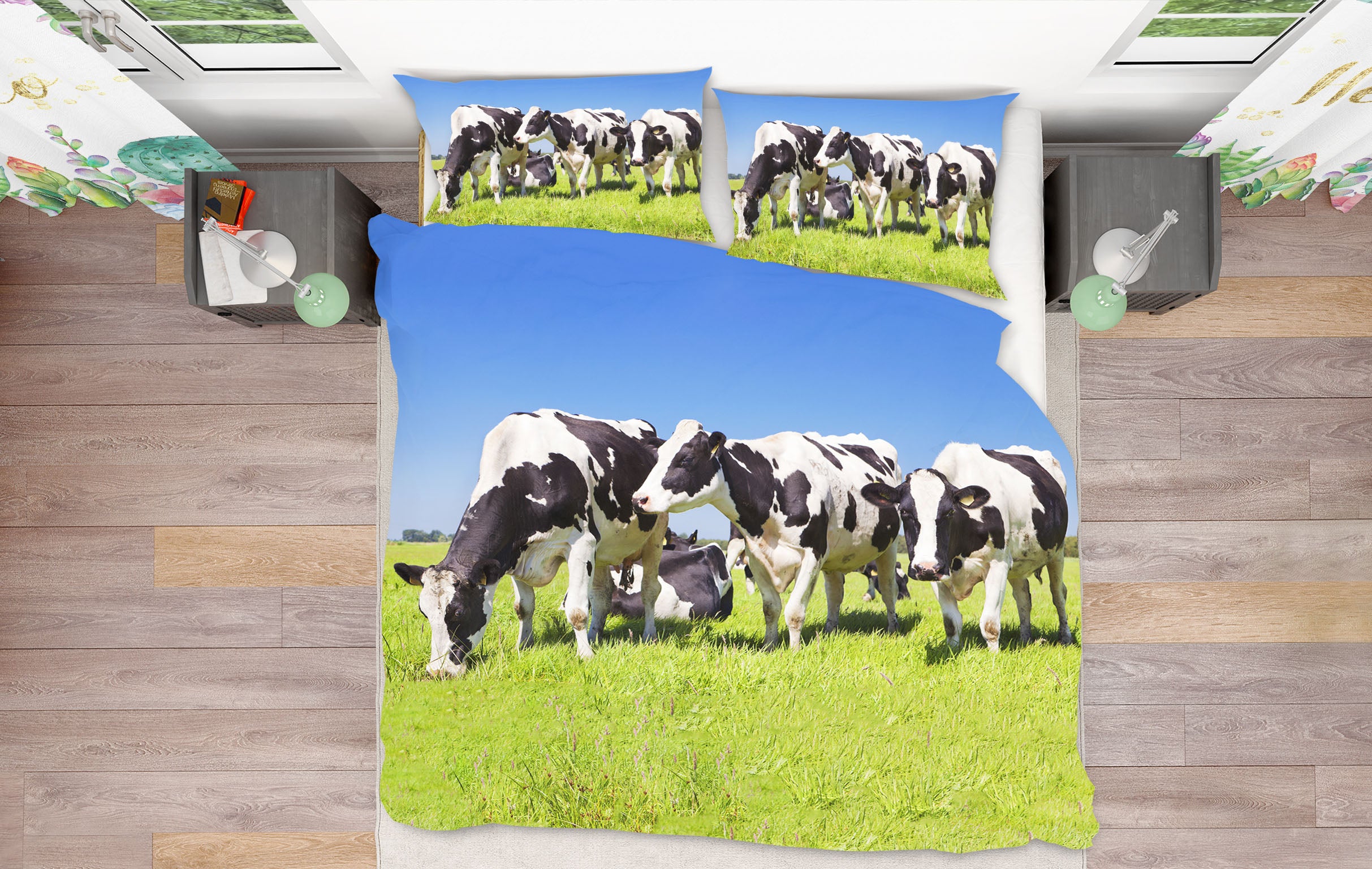 3D Herd Of Cows 19236 Bed Pillowcases Quilt