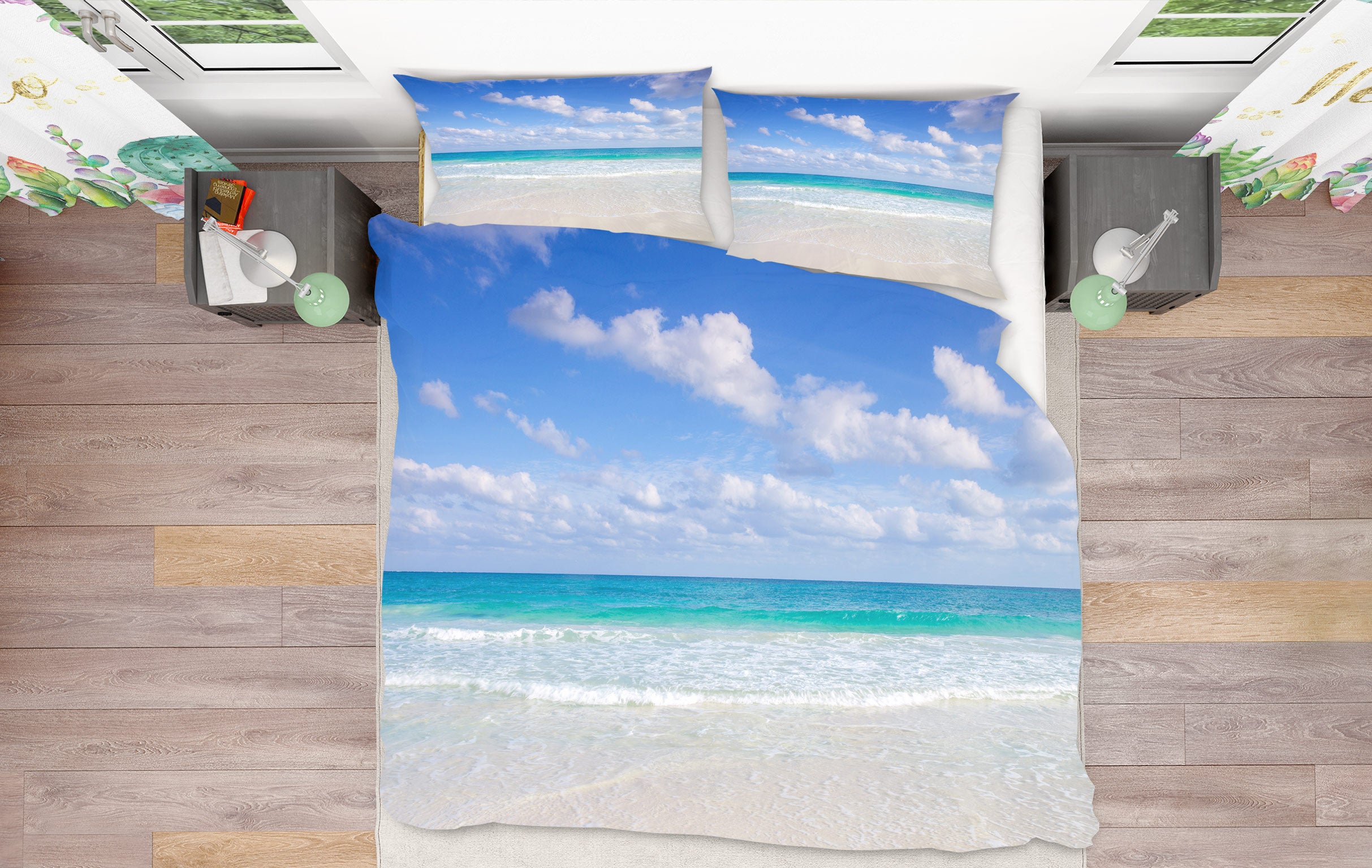 3D Beach Waves 6938 Assaf Frank Bedding Bed Pillowcases Quilt Cover Duvet Cover