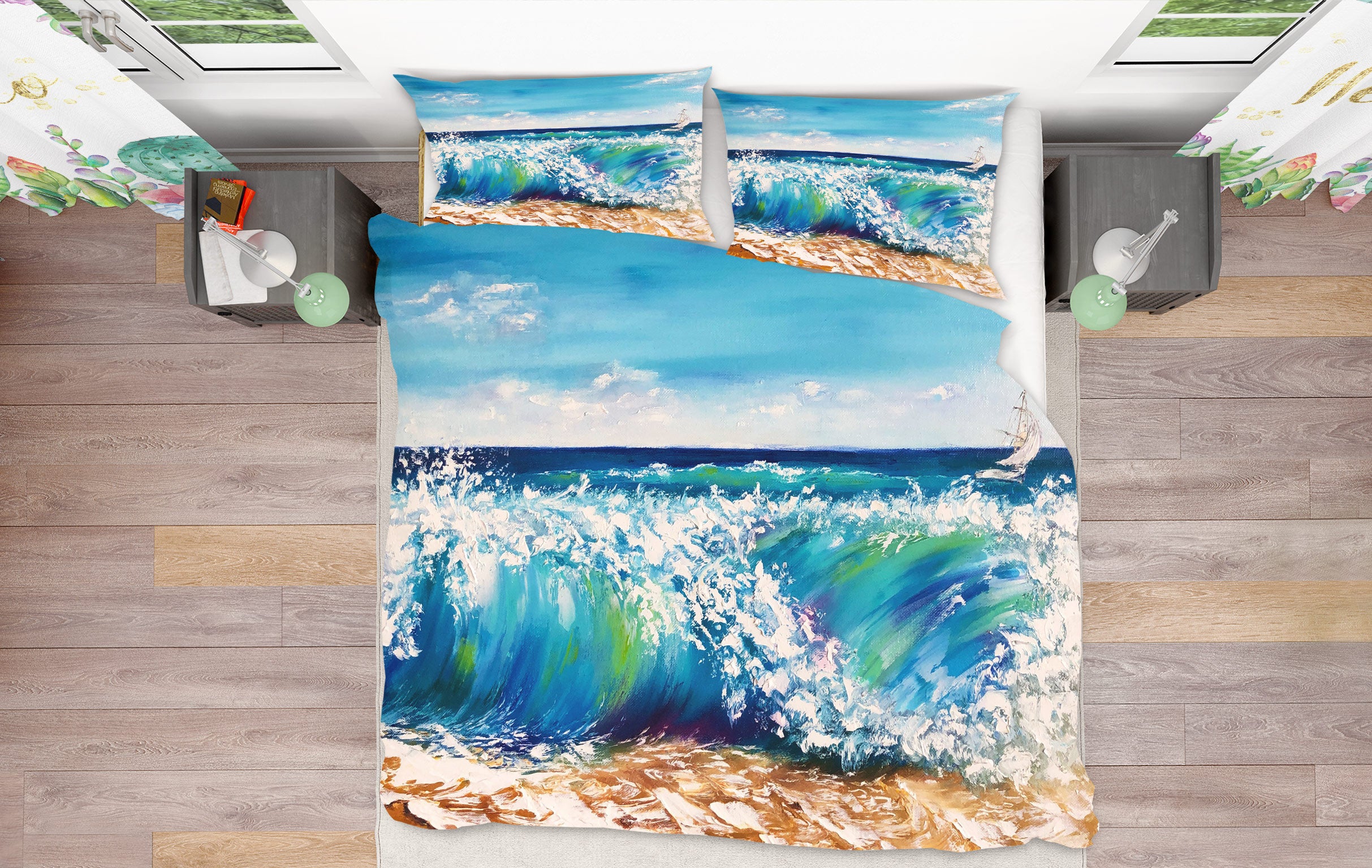 3D Painted Waves 481 Skromova Marina Bedding Bed Pillowcases Quilt