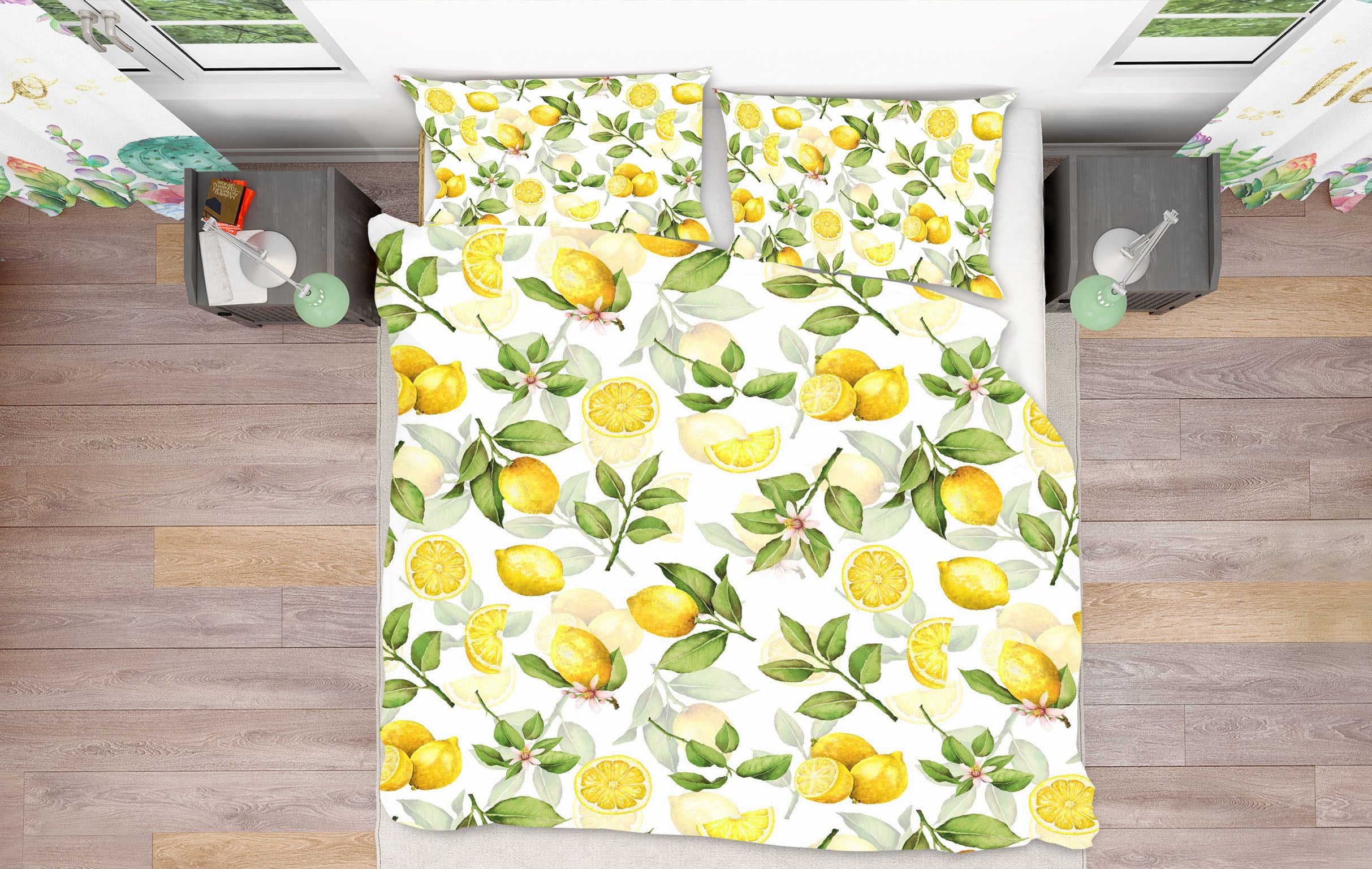 3D Lemon Pattern 18165 Uta Naumann Bedding Bed Pillowcases Quilt