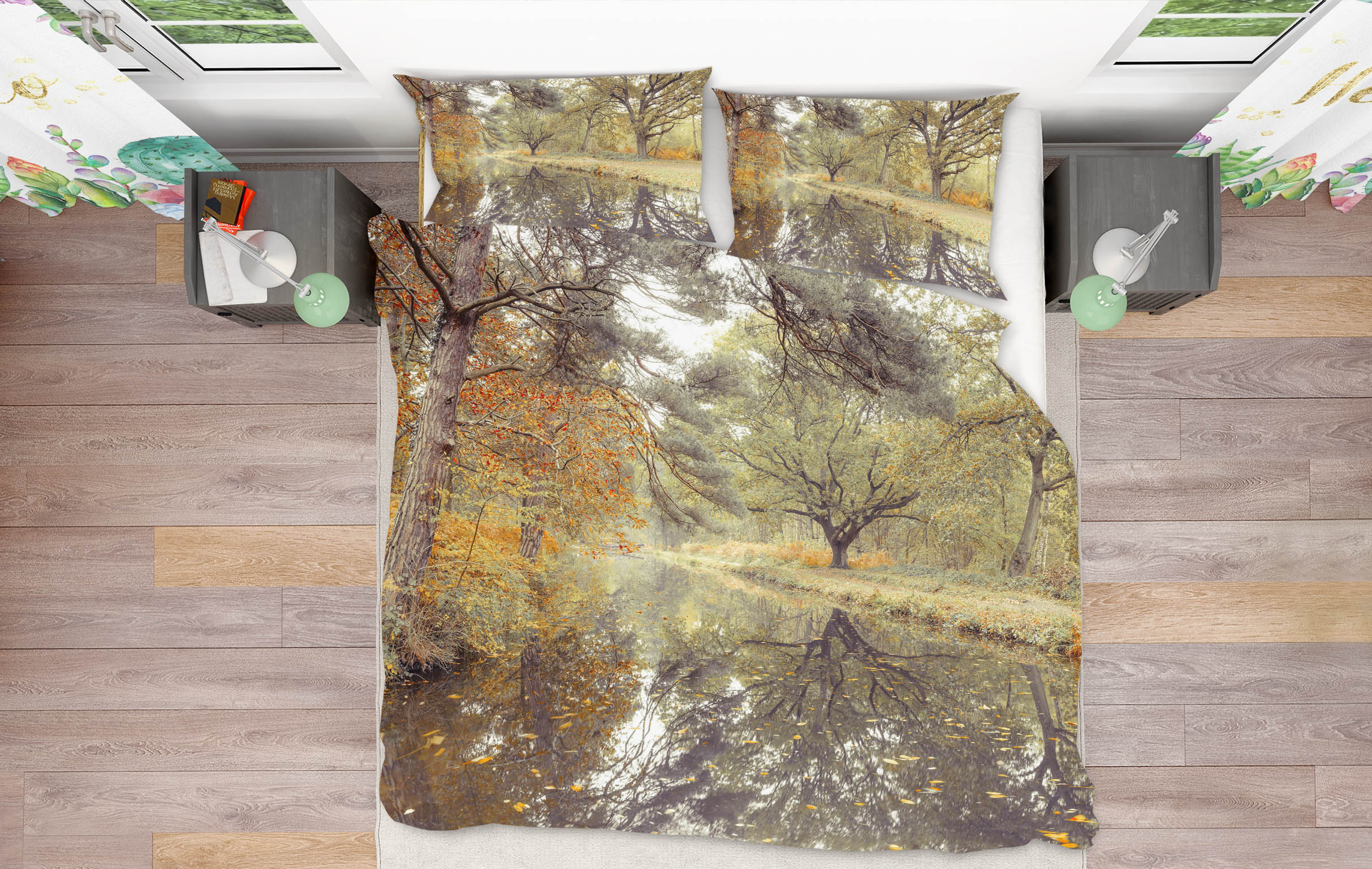 3D Grove River Shadow 8661 Assaf Frank Bedding Bed Pillowcases Quilt