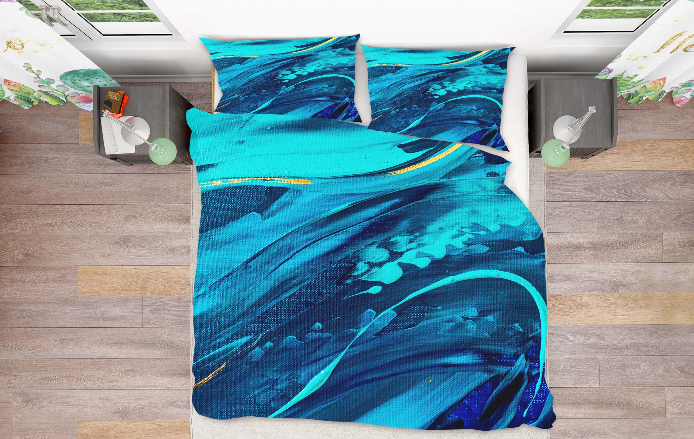 3D Blue Texture 437 Skromova Marina Bedding Bed Pillowcases Quilt