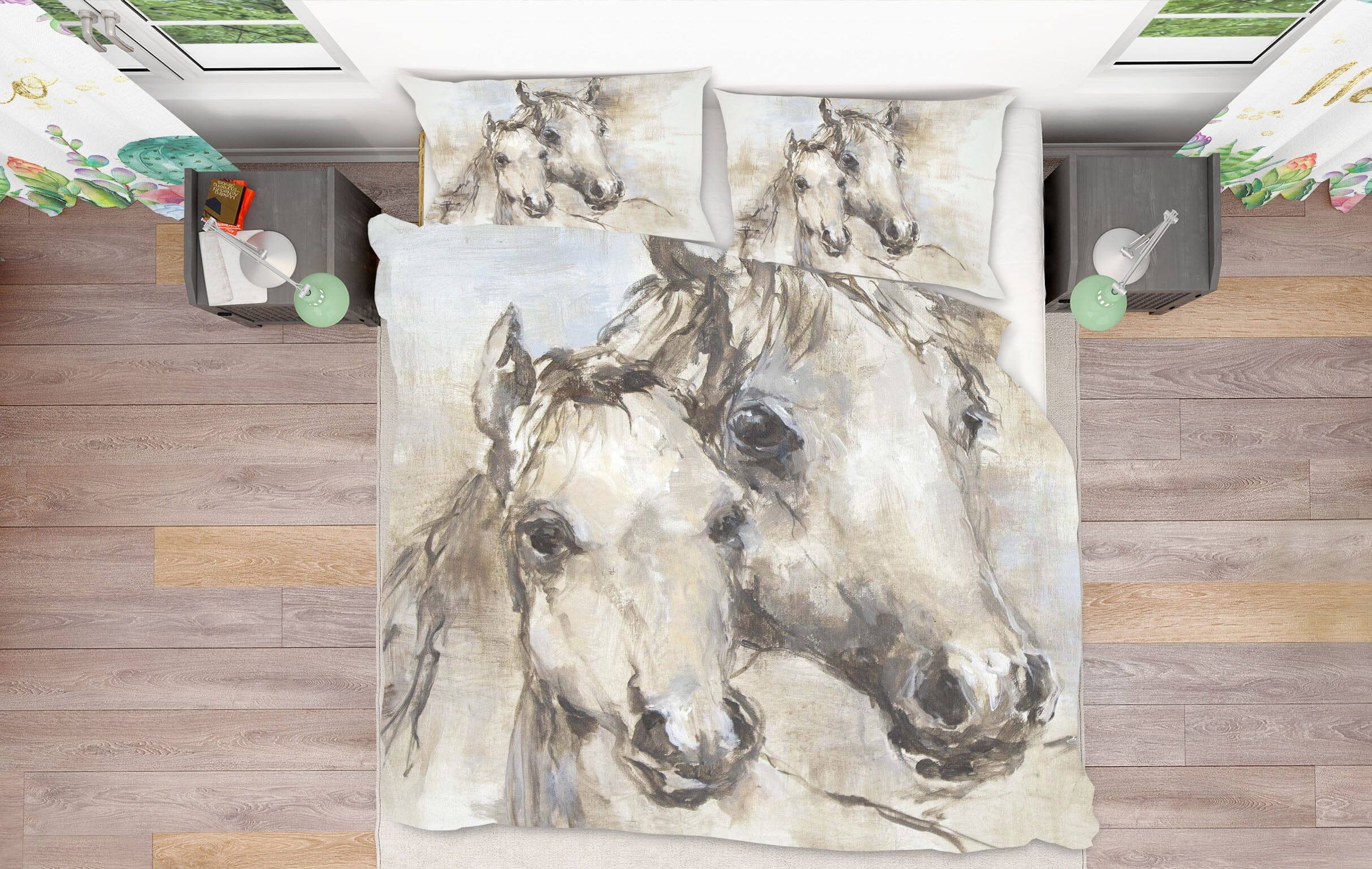 3D Painted Horse 022 Debi Coules Bedding Bed Pillowcases Quilt Quiet Covers AJ Creativity Home 