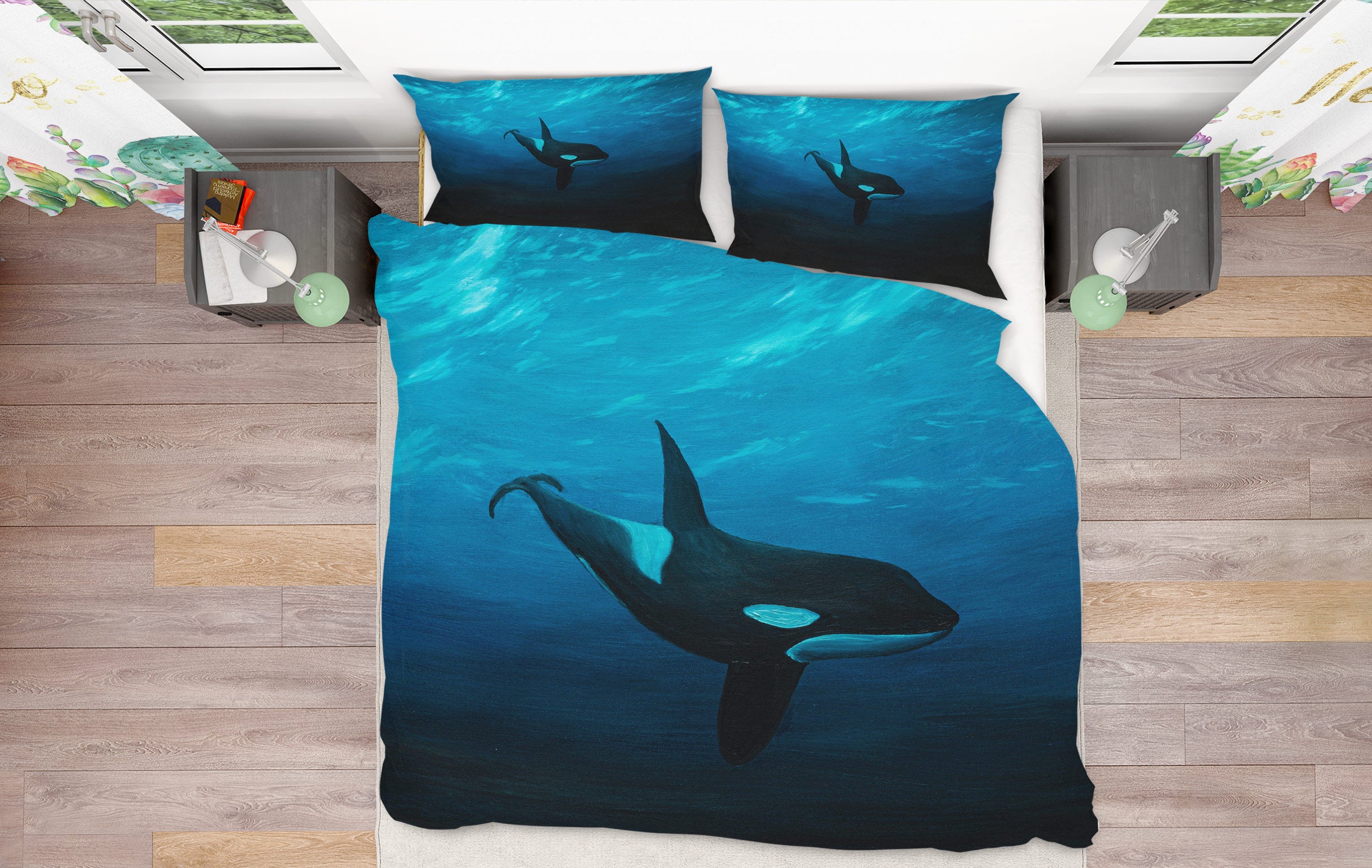 3D Ocean Whale 1769 Marina Zotova Bedding Bed Pillowcases Quilt