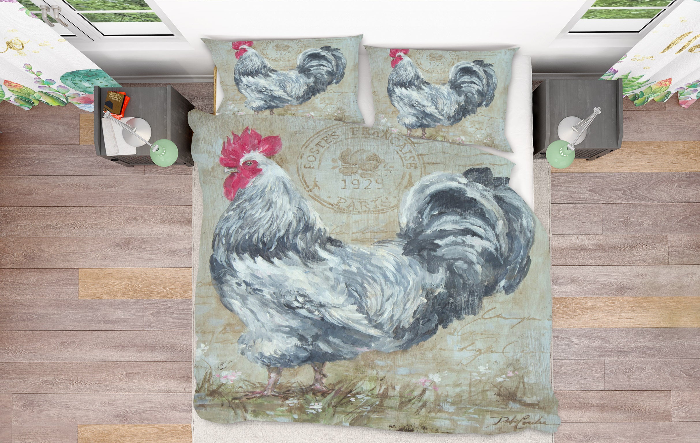 3D Rooster 2036 Debi Coules Bedding Bed Pillowcases Quilt