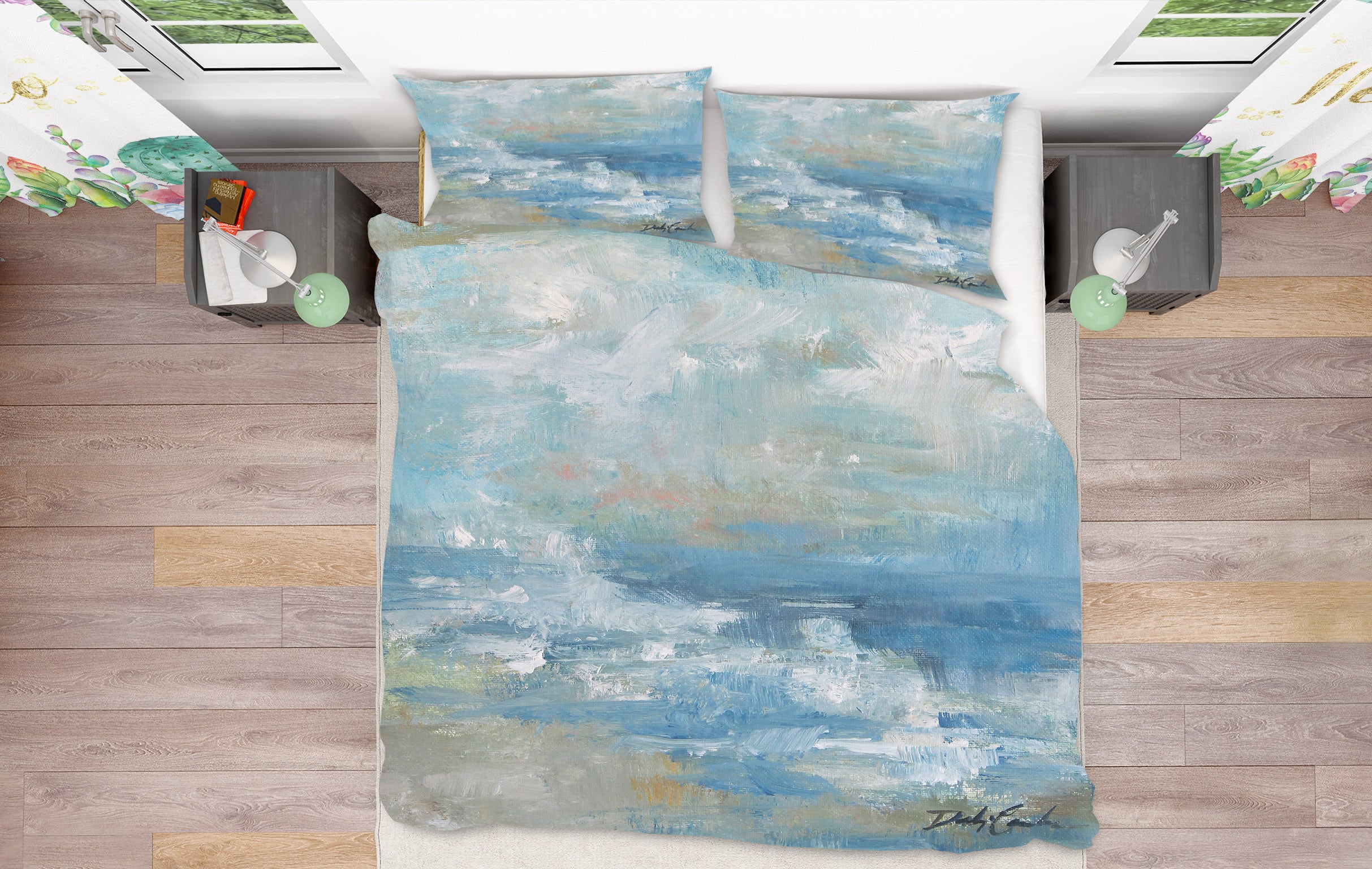 3D Waves Seaside 2054 Debi Coules Bedding Bed Pillowcases Quilt