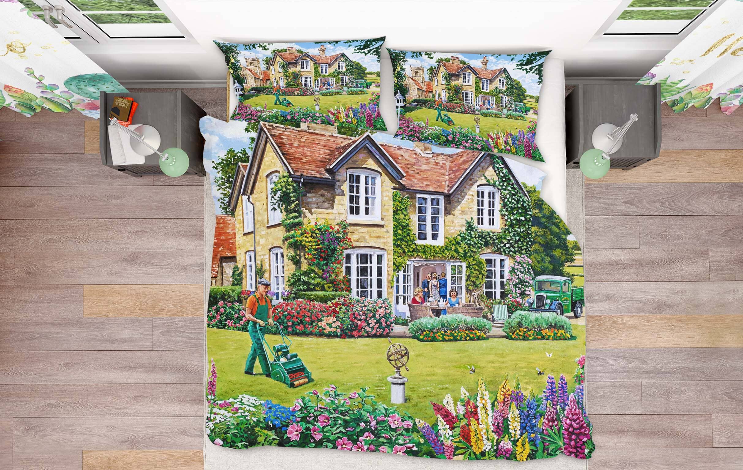 3D The Vicarage 2070 Trevor Mitchell bedding Bed Pillowcases Quilt Quiet Covers AJ Creativity Home 