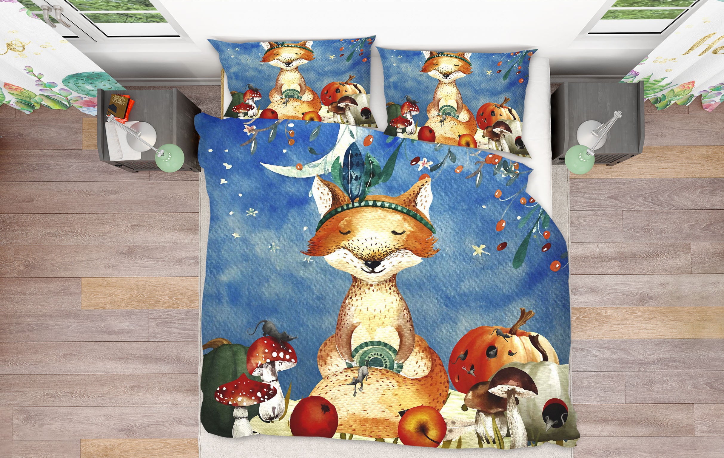 3D Fox 18122  Uta Naumann Bedding Bed Pillowcases Quilt