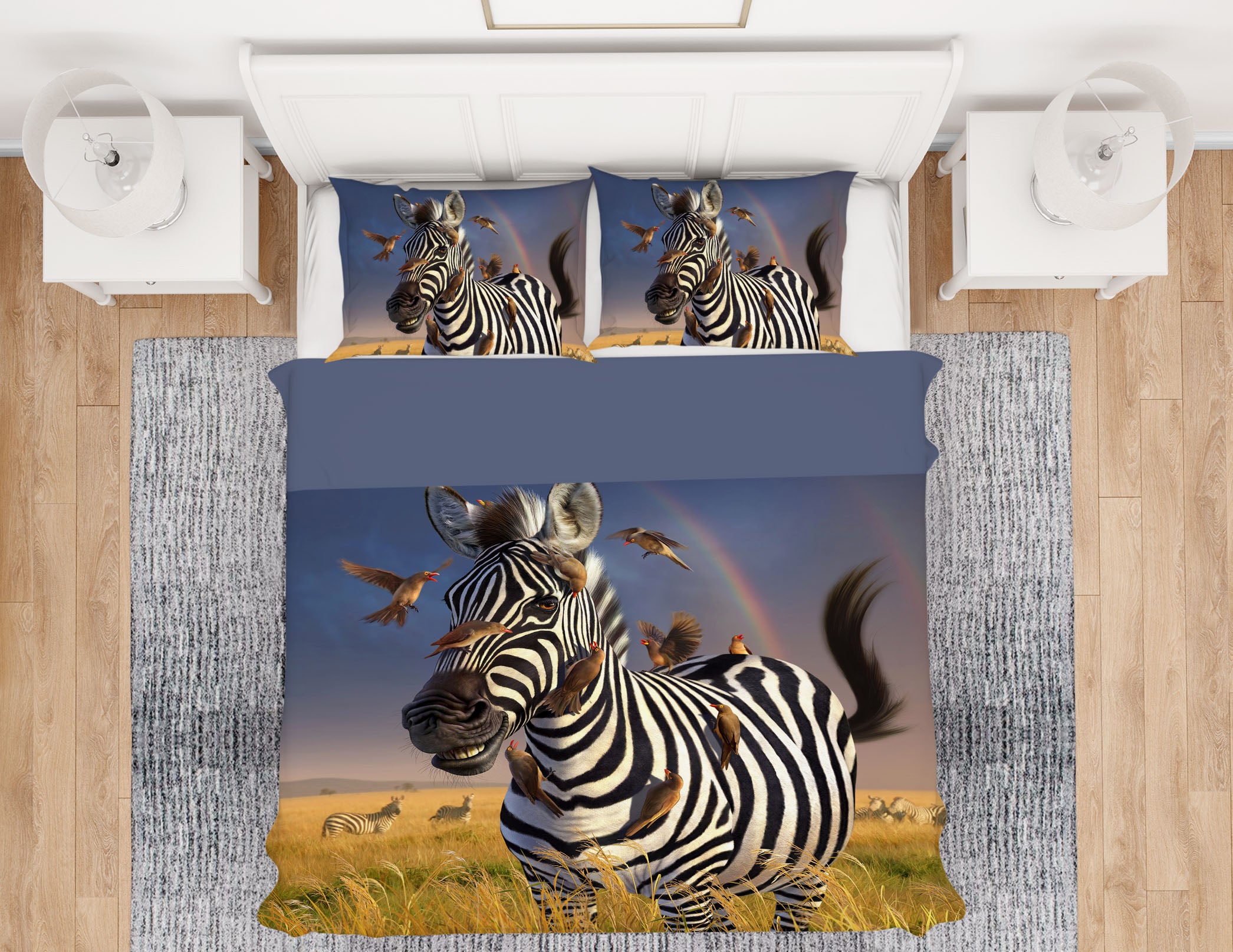 3D Zebra 18078 Jerry LoFaro bedding Bed Pillowcases Quilt