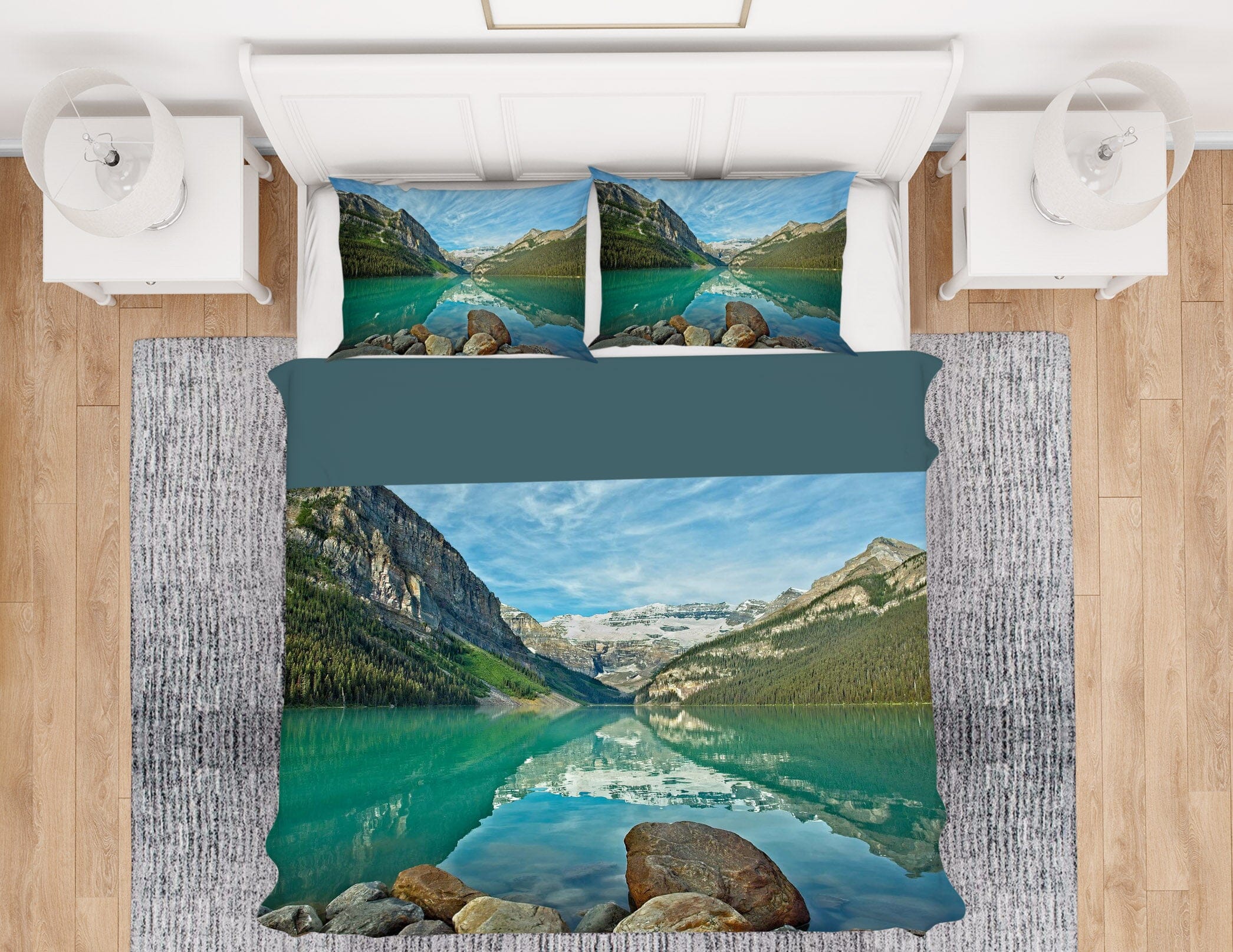 3D Lake Louise 2115 Kathy Barefield Bedding Bed Pillowcases Quilt Quiet Covers AJ Creativity Home 