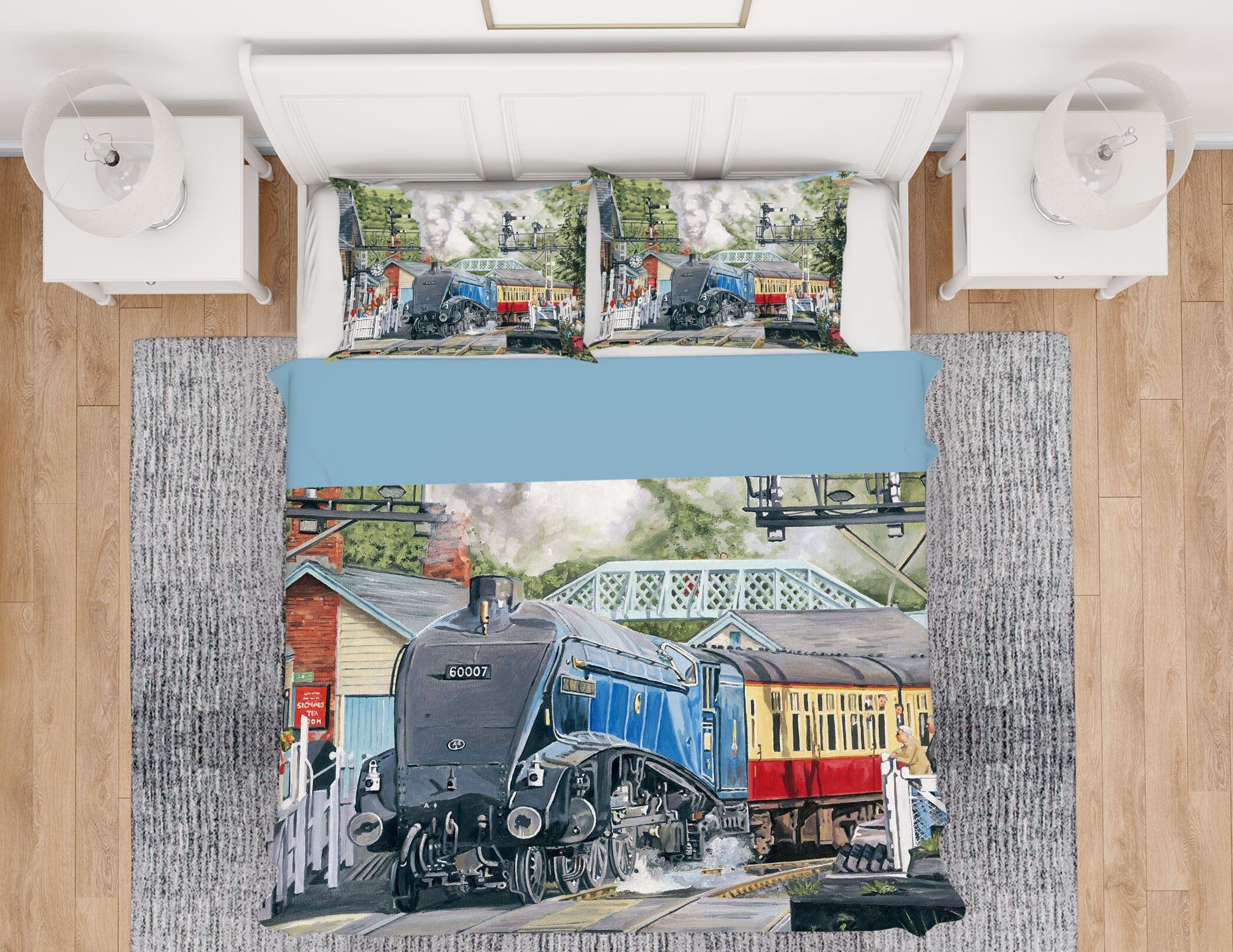 3D Sir Nigel Gresley 2050 Trevor Mitchell bedding Bed Pillowcases Quilt Quiet Covers AJ Creativity Home 