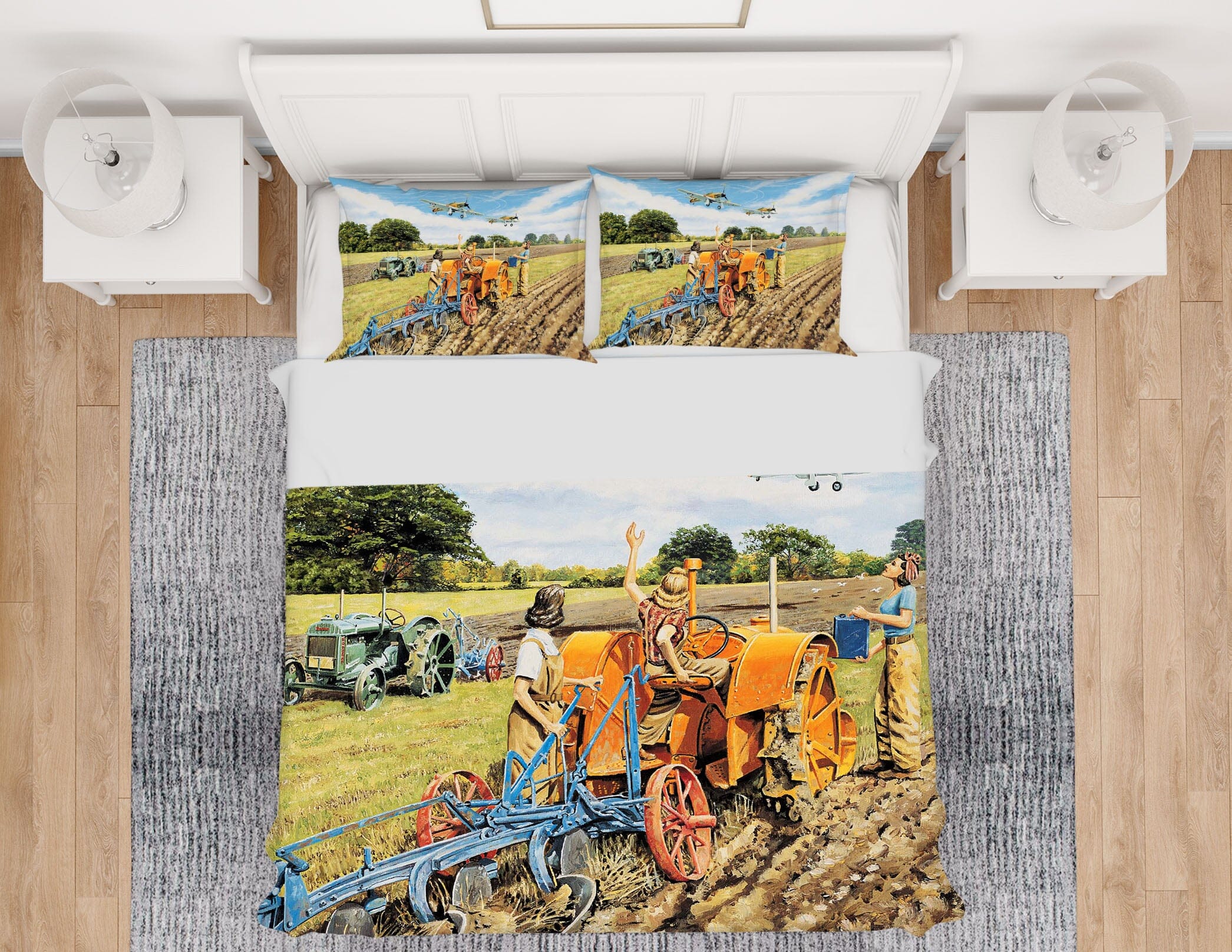 3D Ploughing For Britain 2046 Trevor Mitchell bedding Bed Pillowcases Quilt Quiet Covers AJ Creativity Home 