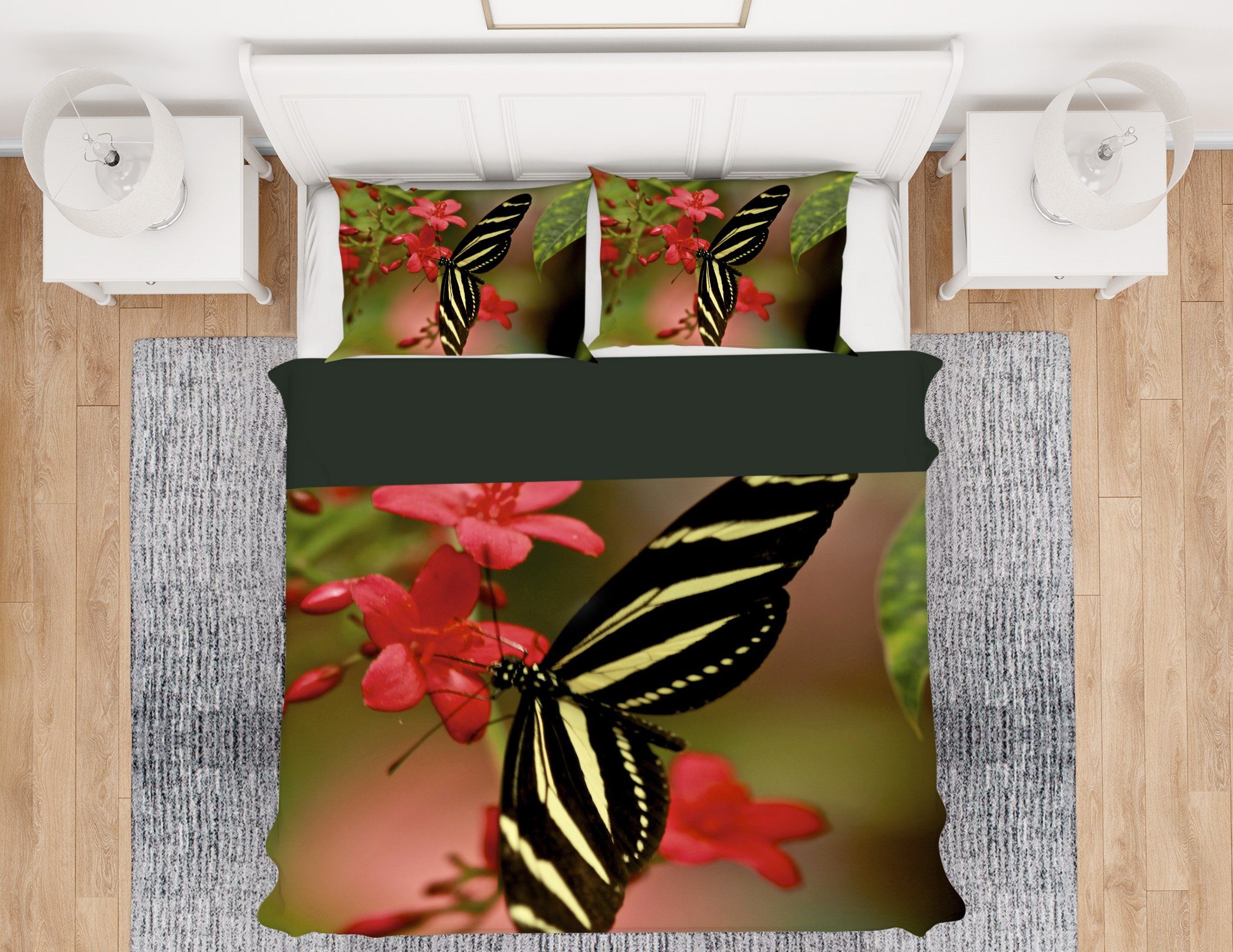 3D Butterfly 2139 Kathy Barefield Bedding Bed Pillowcases Quilt Quiet Covers AJ Creativity Home 