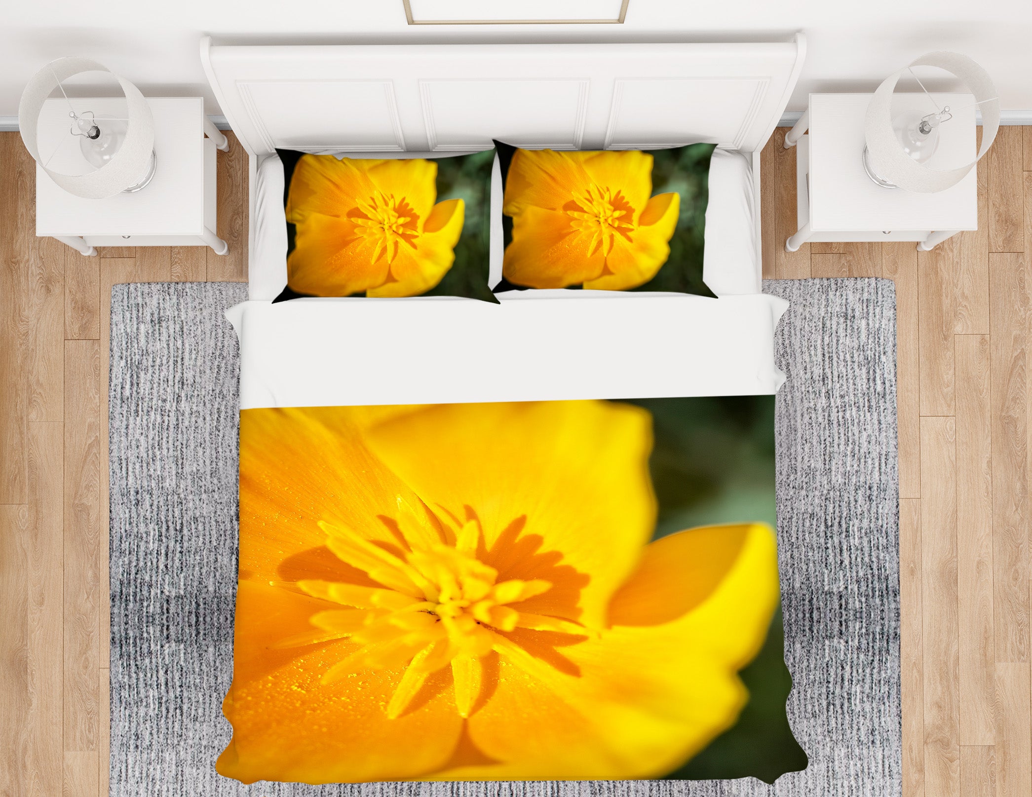 3D Yellow Flowers 62006 Kathy Barefield Bedding Bed Pillowcases Quilt