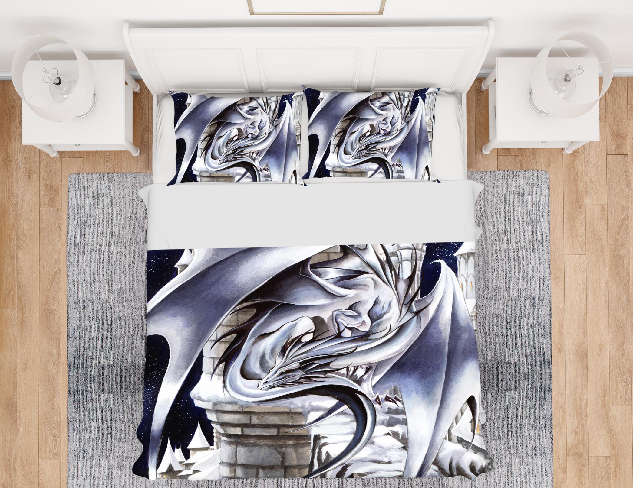 3D Gray Dragon 8339 Ruth Thompson Bedding Bed Pillowcases Quilt Cover Duvet Cover