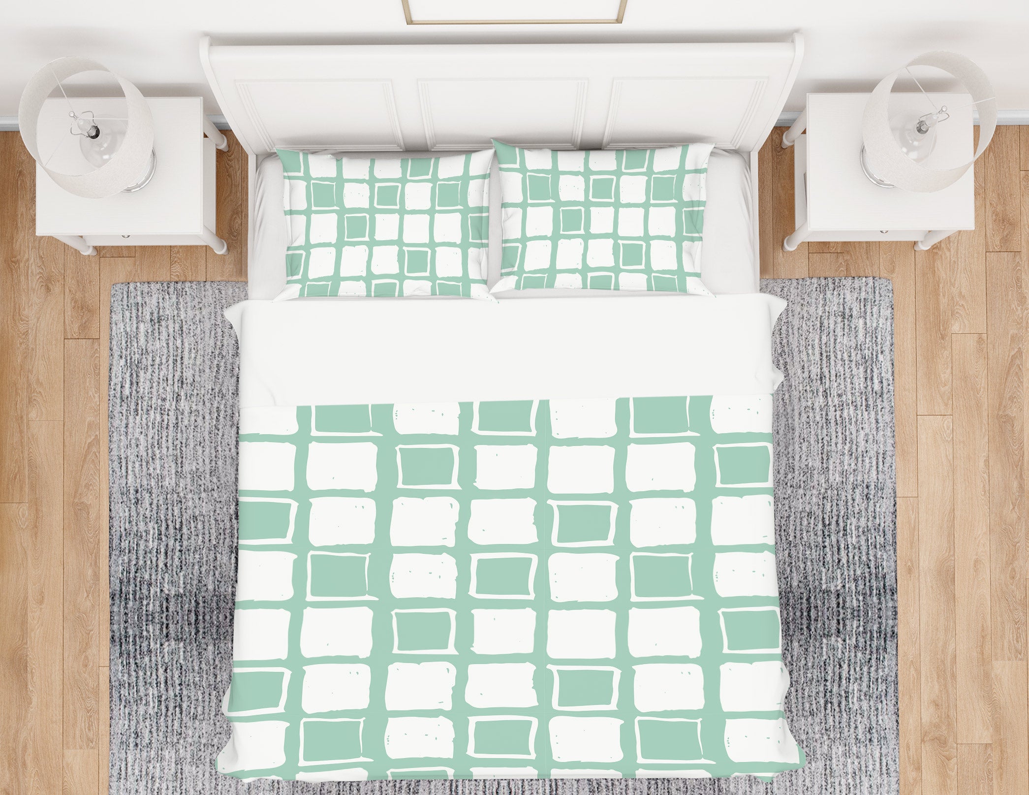 3D Green Square 10970 Kashmira Jayaprakash Bedding Bed Pillowcases Quilt