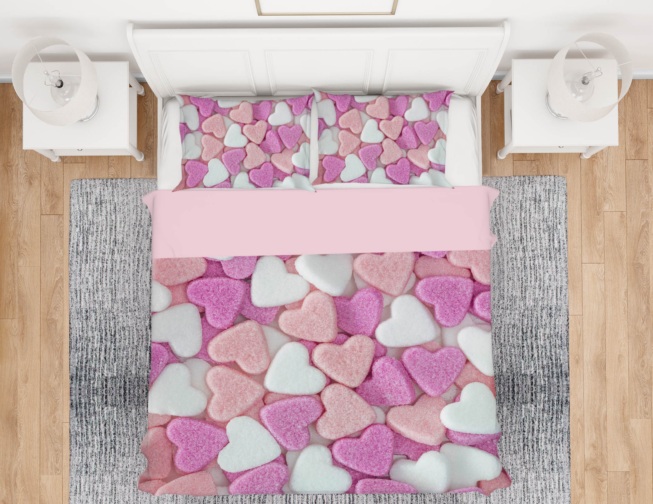 3D Sugar Hearts 1033 Assaf Frank Bedding Bed Pillowcases Quilt