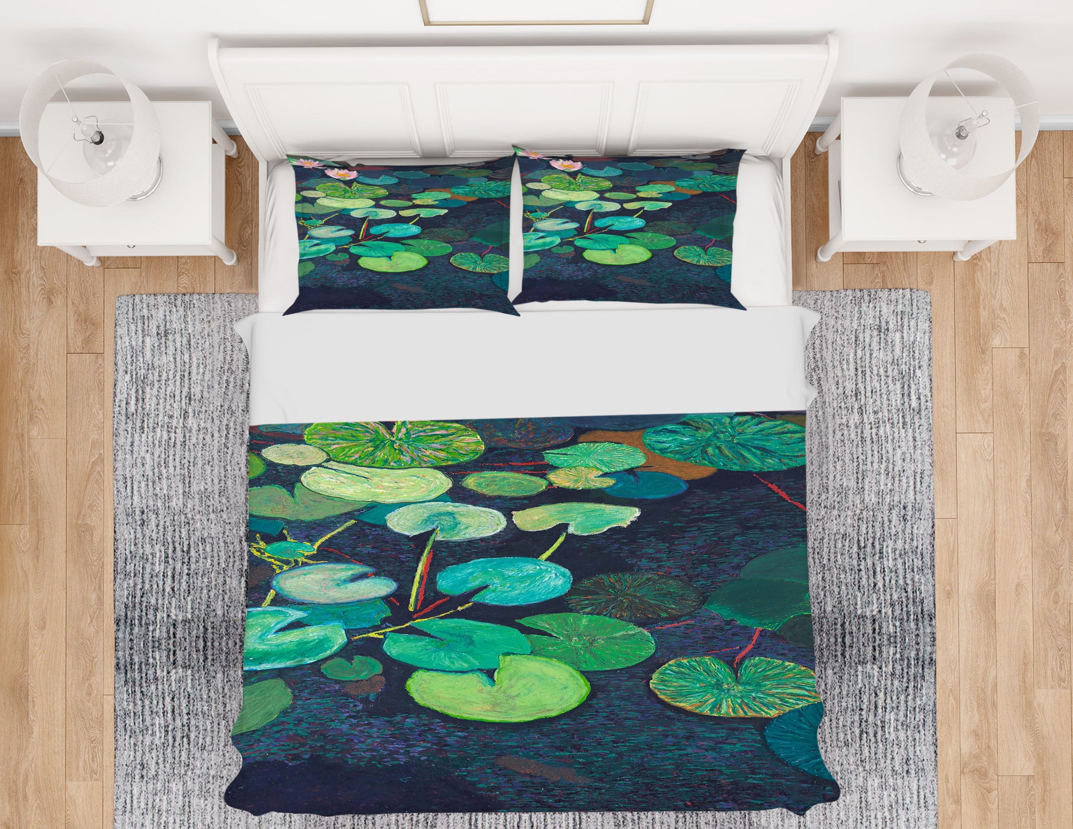 3D Green Lotus Leaf 1107 Allan P. Friedlander Bedding Bed Pillowcases Quilt