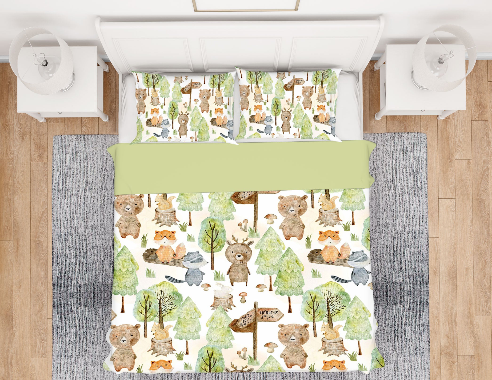 3D Fox Tree 234 Uta Naumann Bedding Bed Pillowcases Quilt