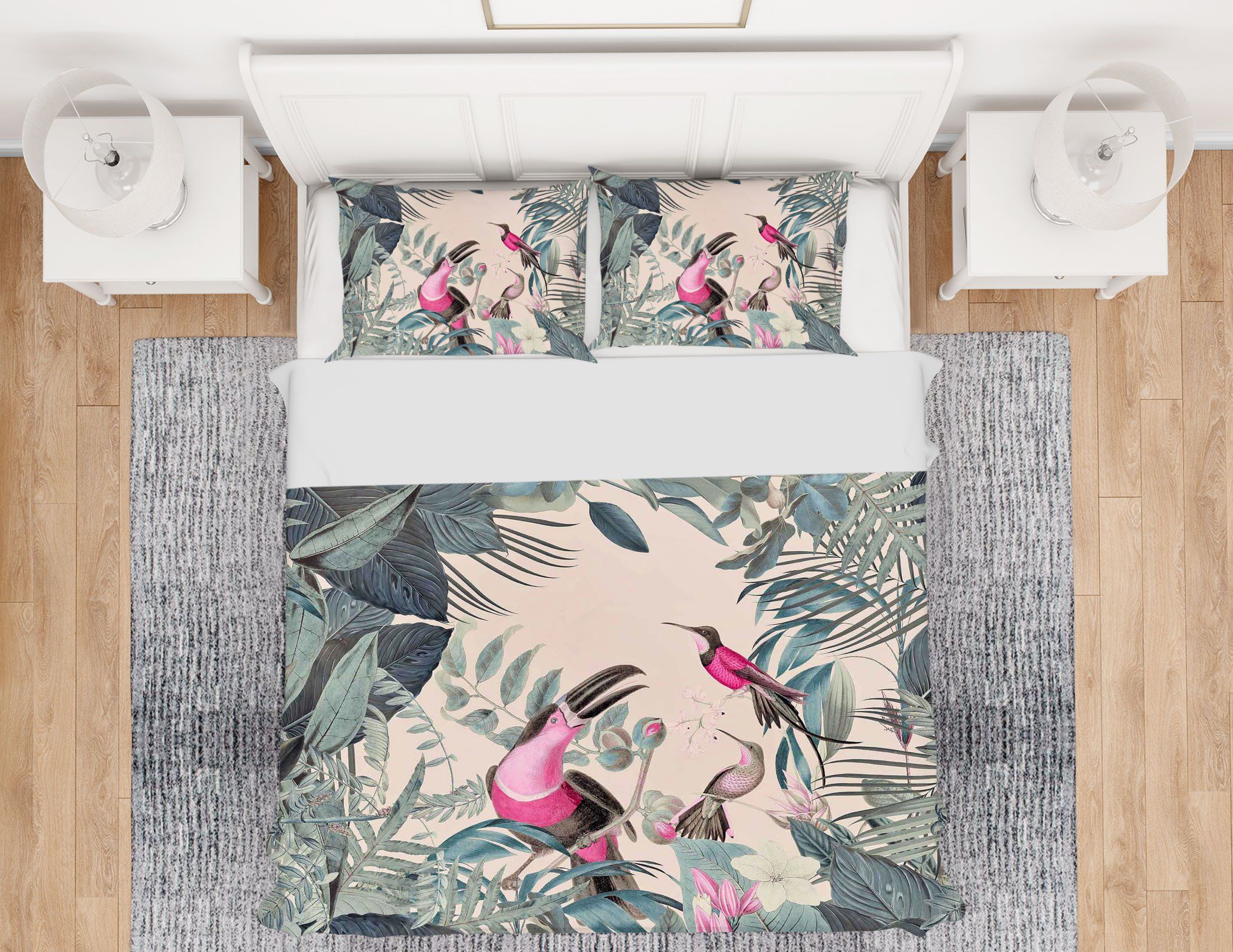 3D Bird Forest 2108 Andrea haase Bedding Bed Pillowcases Quilt Quiet Covers AJ Creativity Home 