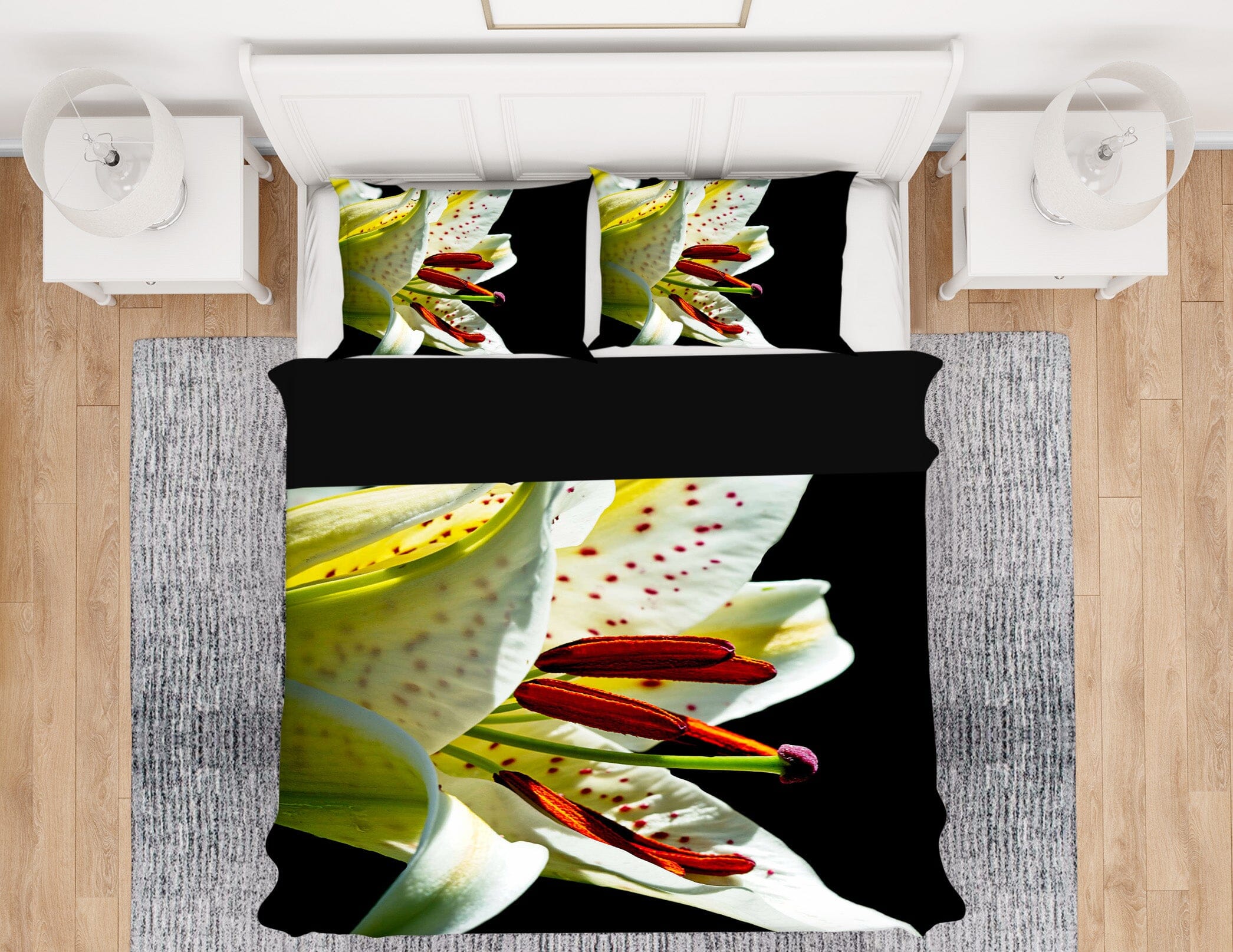 3D Lily 2136 Kathy Barefield Bedding Bed Pillowcases Quilt Quiet Covers AJ Creativity Home 