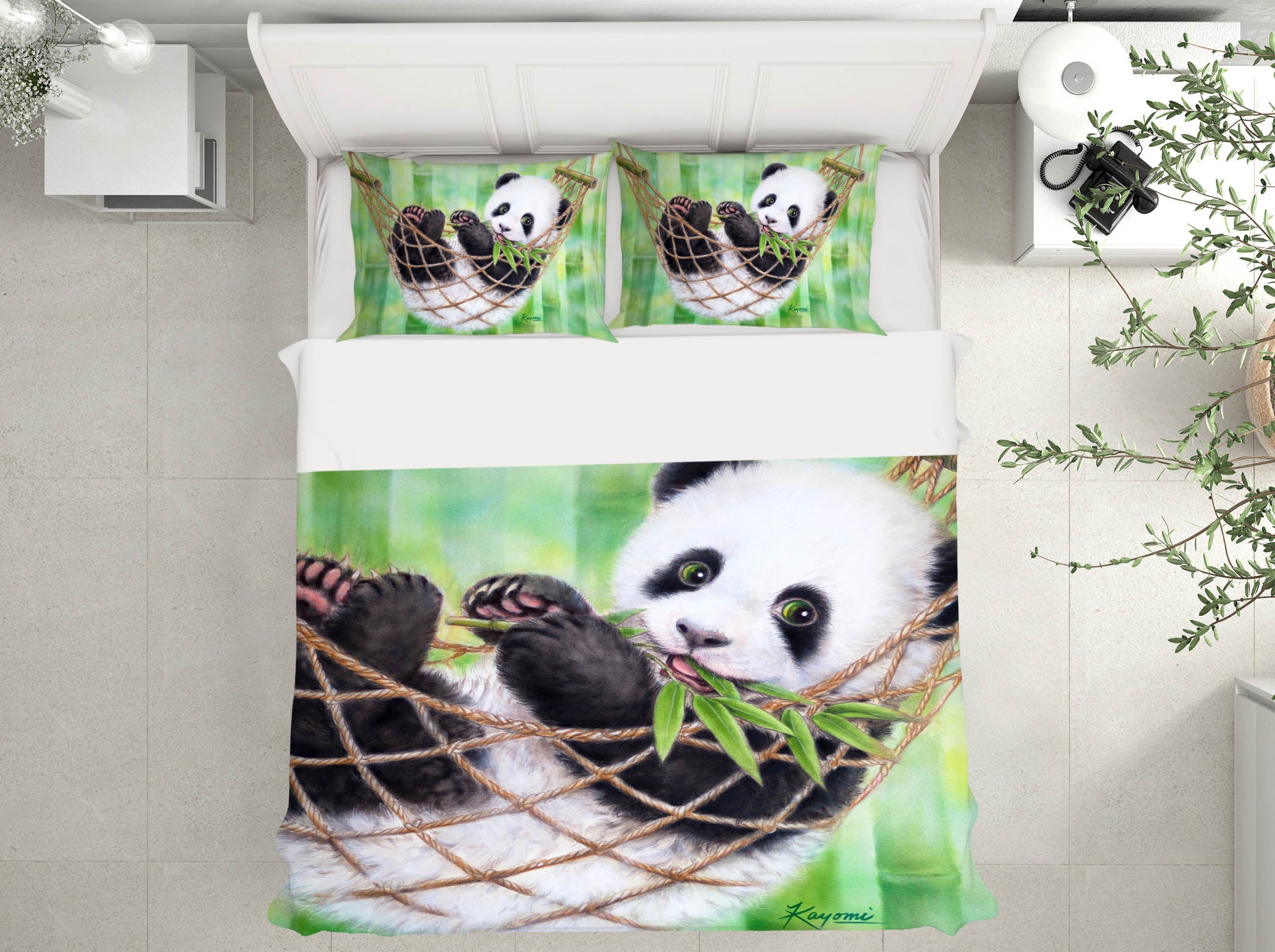 3D Cute Panda 5833 Kayomi Harai Bedding Bed Pillowcases Quilt Cover Duvet Cover