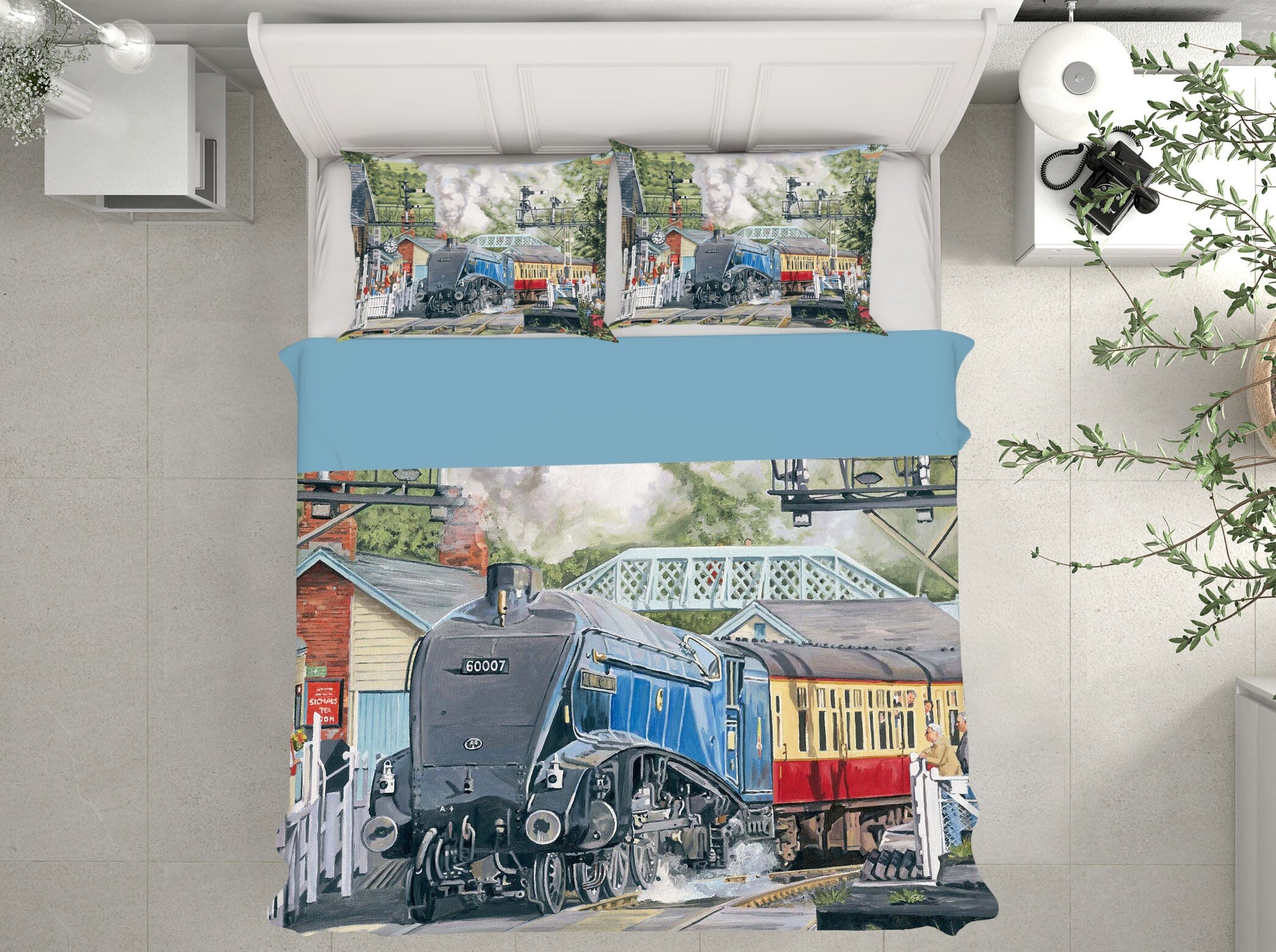 3D Sir Nigel Gresley 2050 Trevor Mitchell bedding Bed Pillowcases Quilt Quiet Covers AJ Creativity Home 