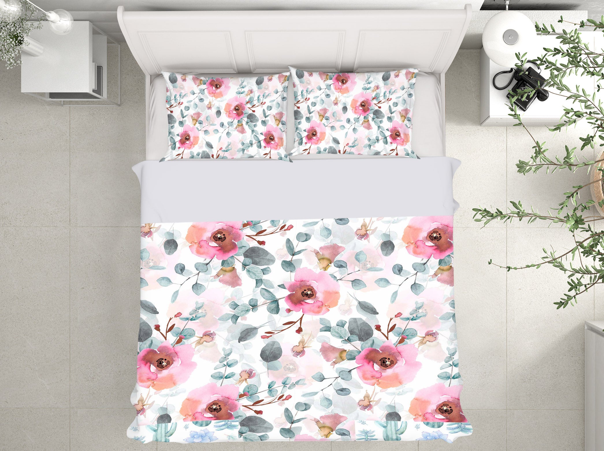 3D Leaves Flower 086 Uta Naumann Bedding Bed Pillowcases Quilt