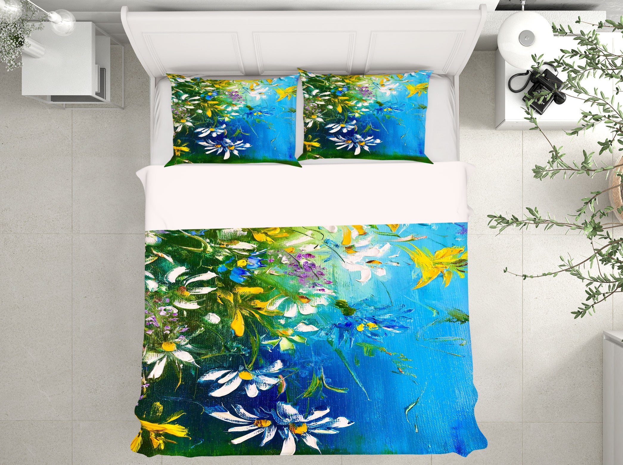 3D Daisy Leaves 445 Skromova Marina Bedding Bed Pillowcases Quilt