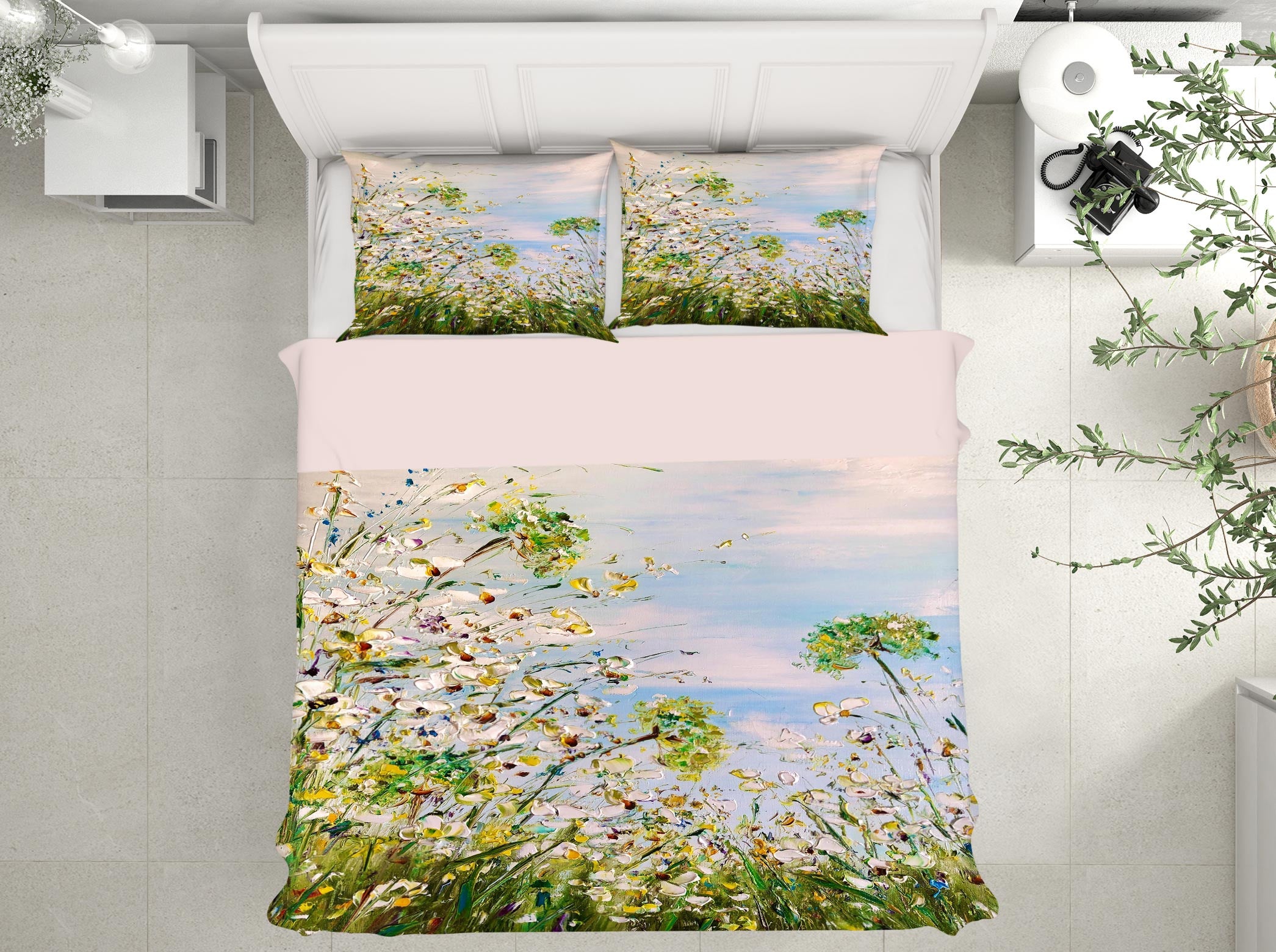 3D Green Flower 455 Skromova Marina Bedding Bed Pillowcases Quilt