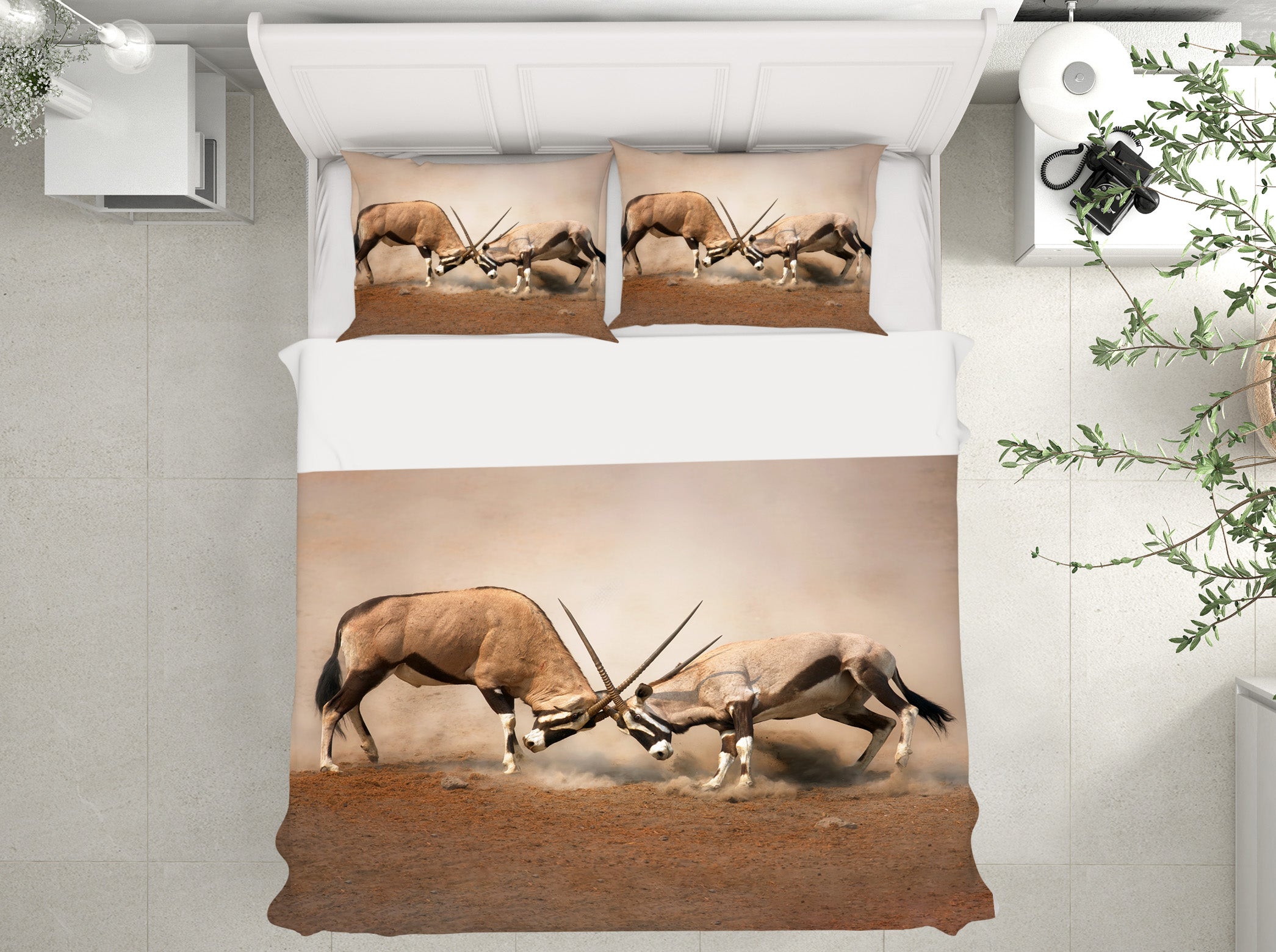 3D Antelope 21025 Bed Pillowcases Quilt