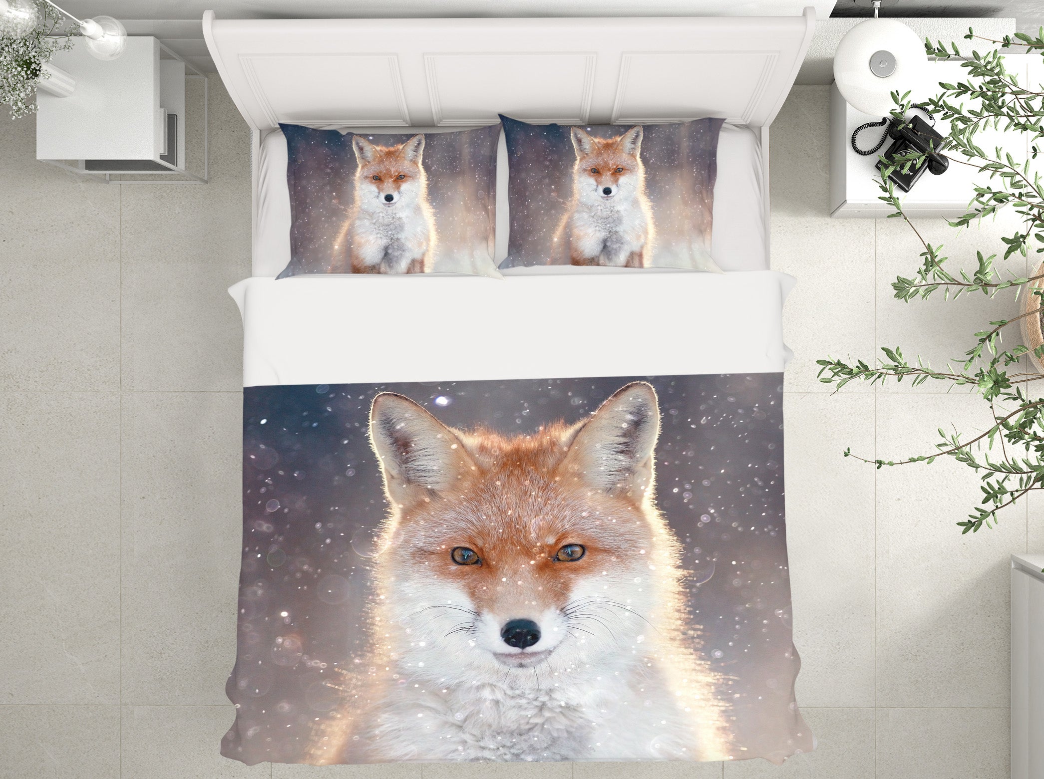 3D Fox 19204 Bed Pillowcases Quilt