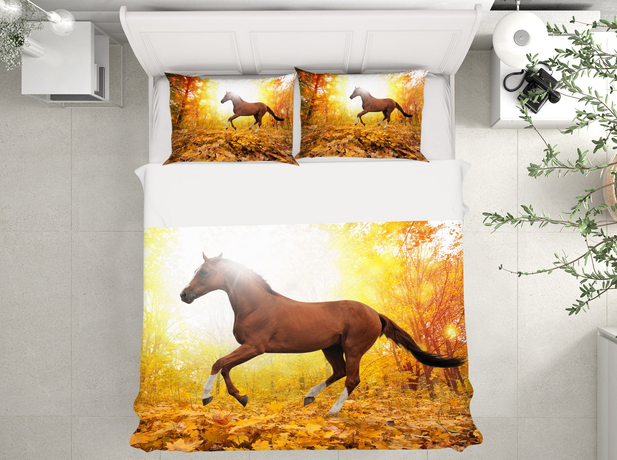 3D Horse 21010 Bed Pillowcases Quilt